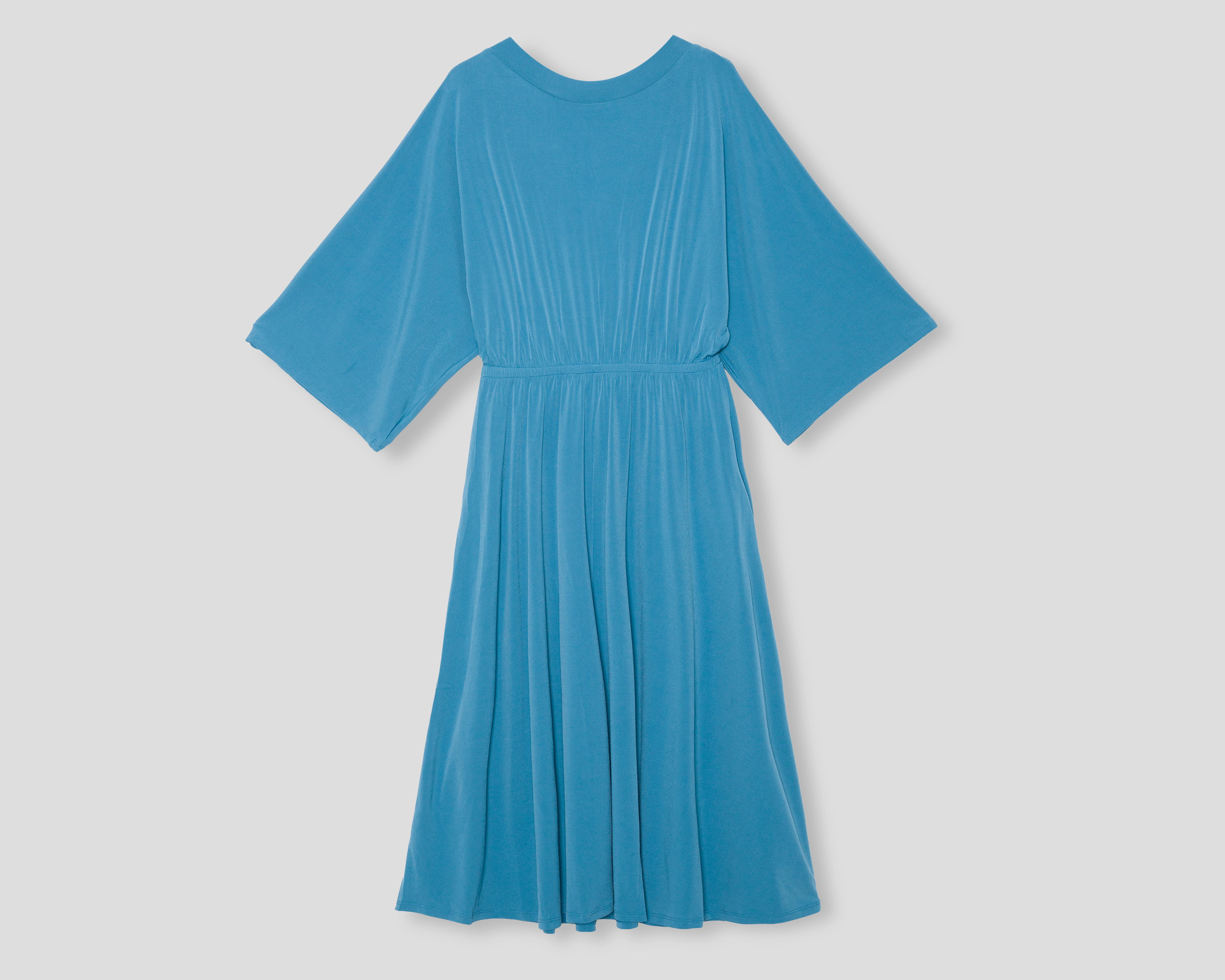 Foto 3 pulgar | Vestido Coctel Sahara Azul Midi para Mujer