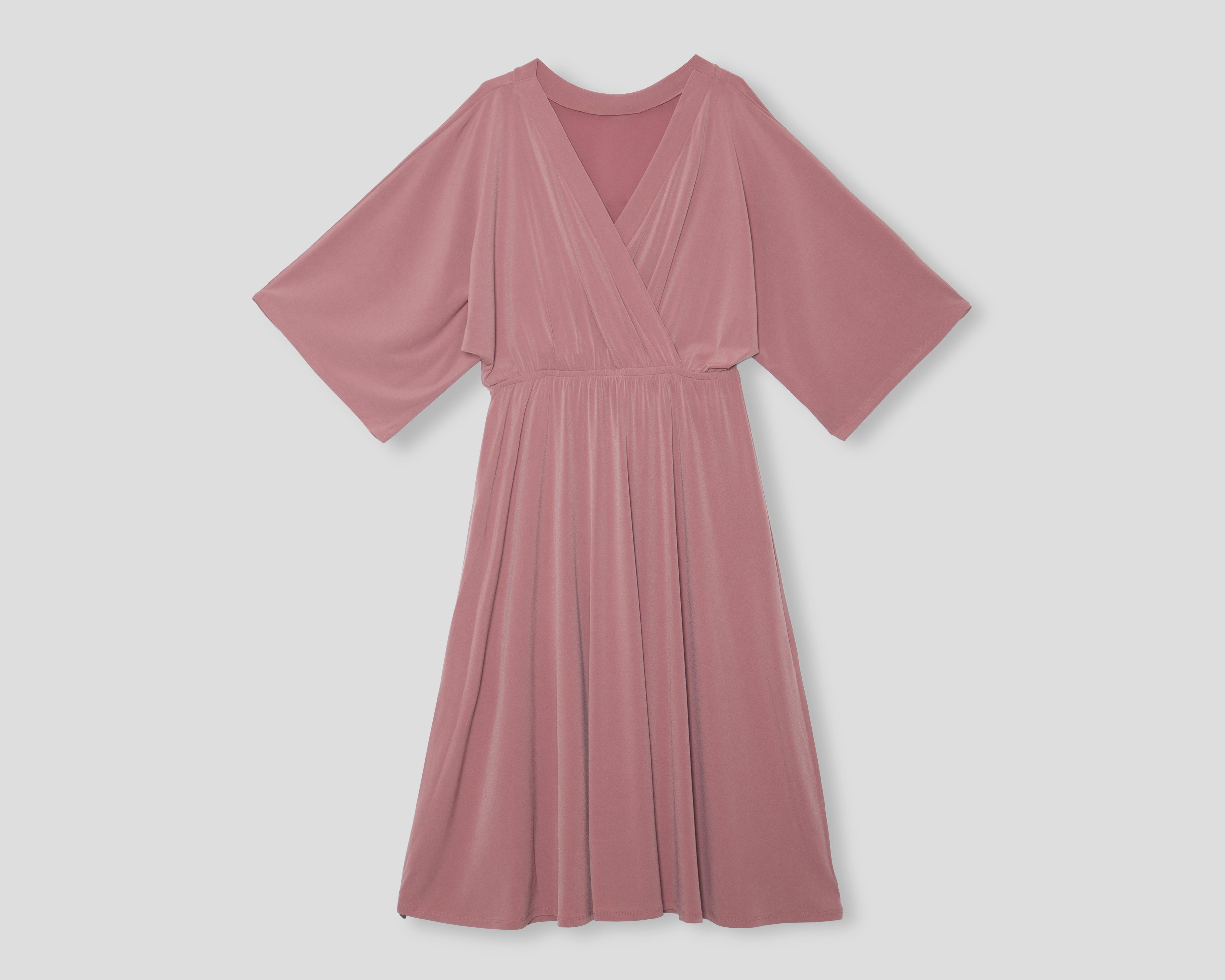 Foto 2 pulgar | Vestido de Coctel Sahara Rosa con Escote V para Mujer