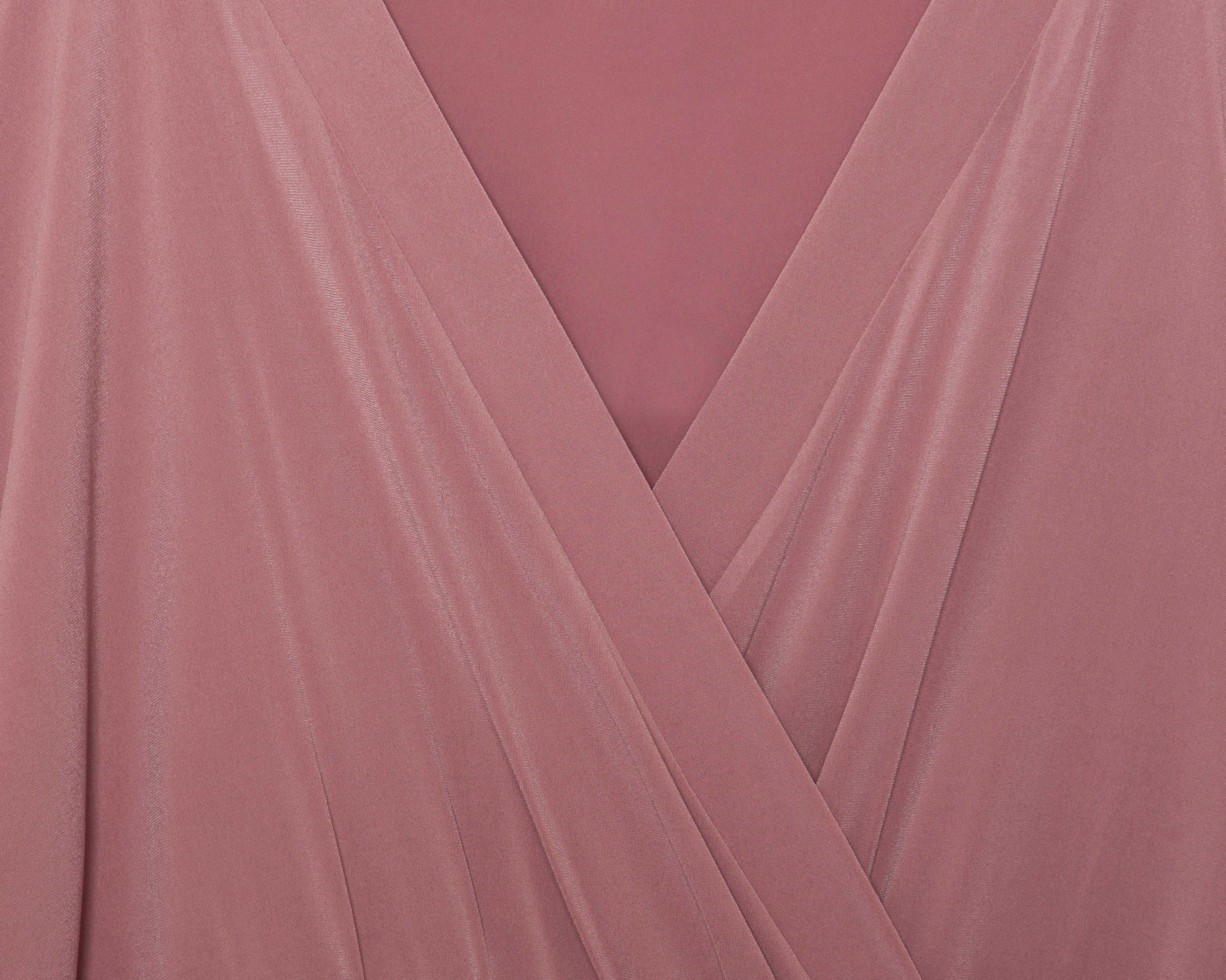 Foto 4 pulgar | Vestido de Coctel Sahara Rosa con Escote V para Mujer