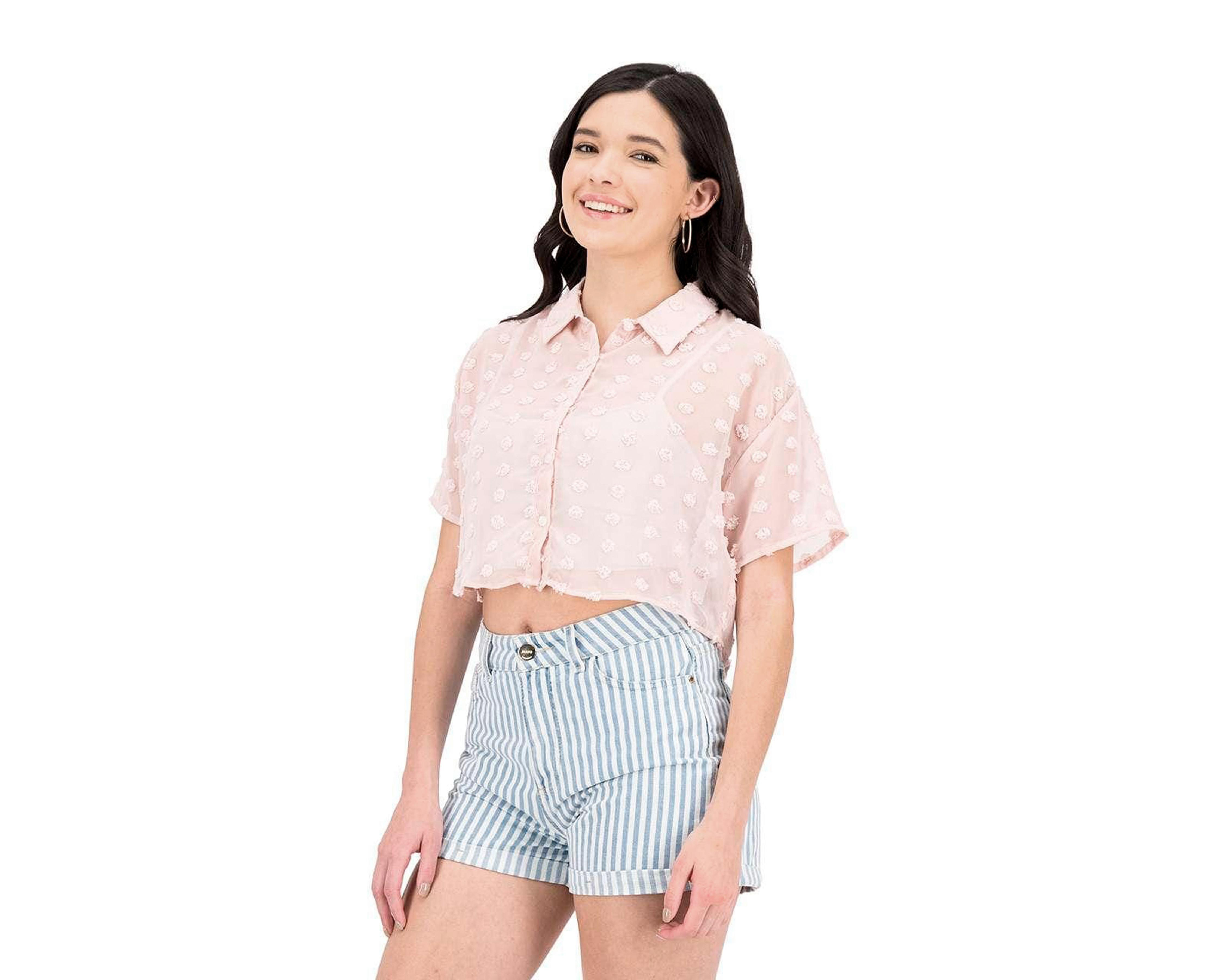 Foto 2 | Blusa 18 Forever Manga Corta con Botones