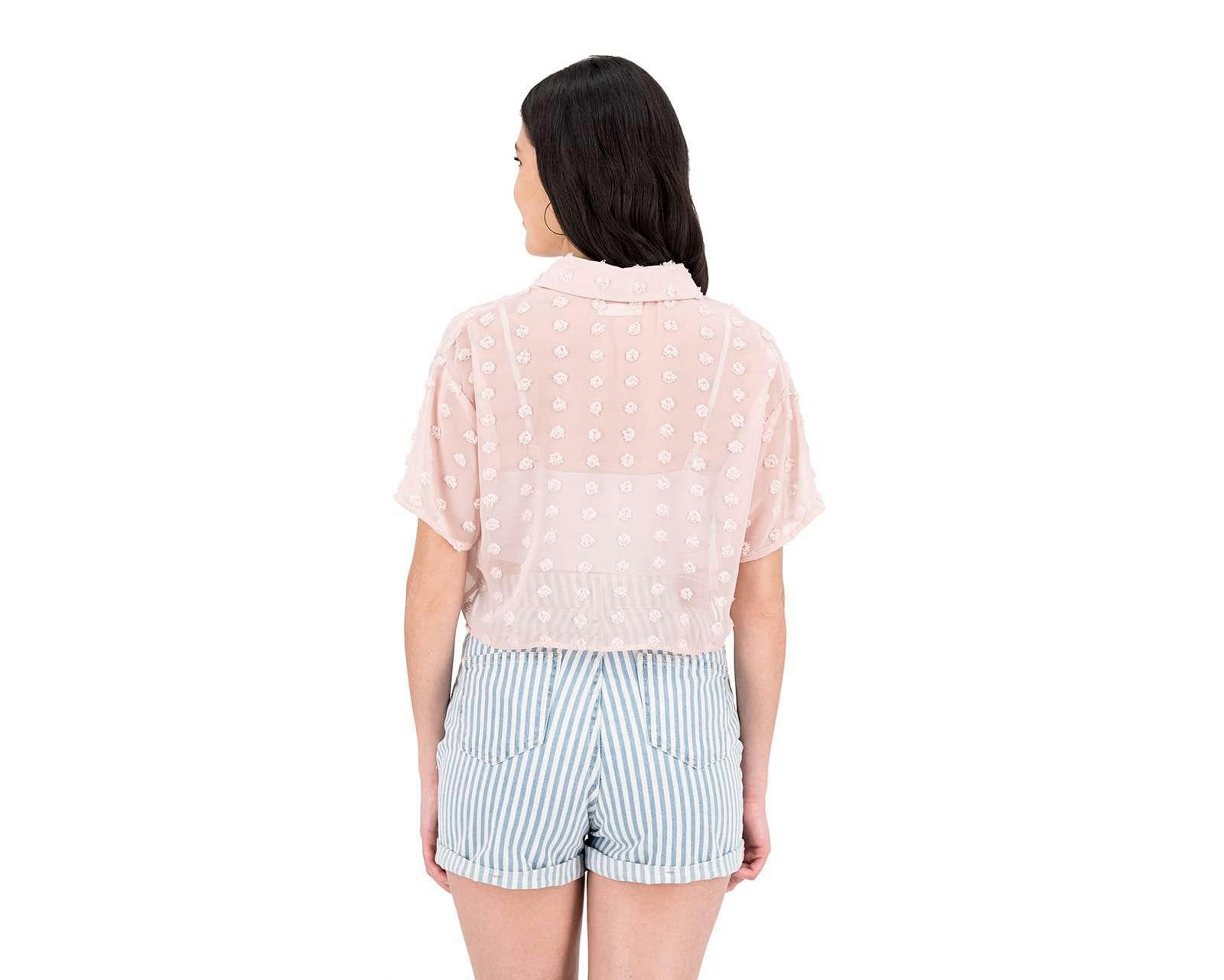 Foto 4 pulgar | Blusa 18 Forever Manga Corta con Botones
