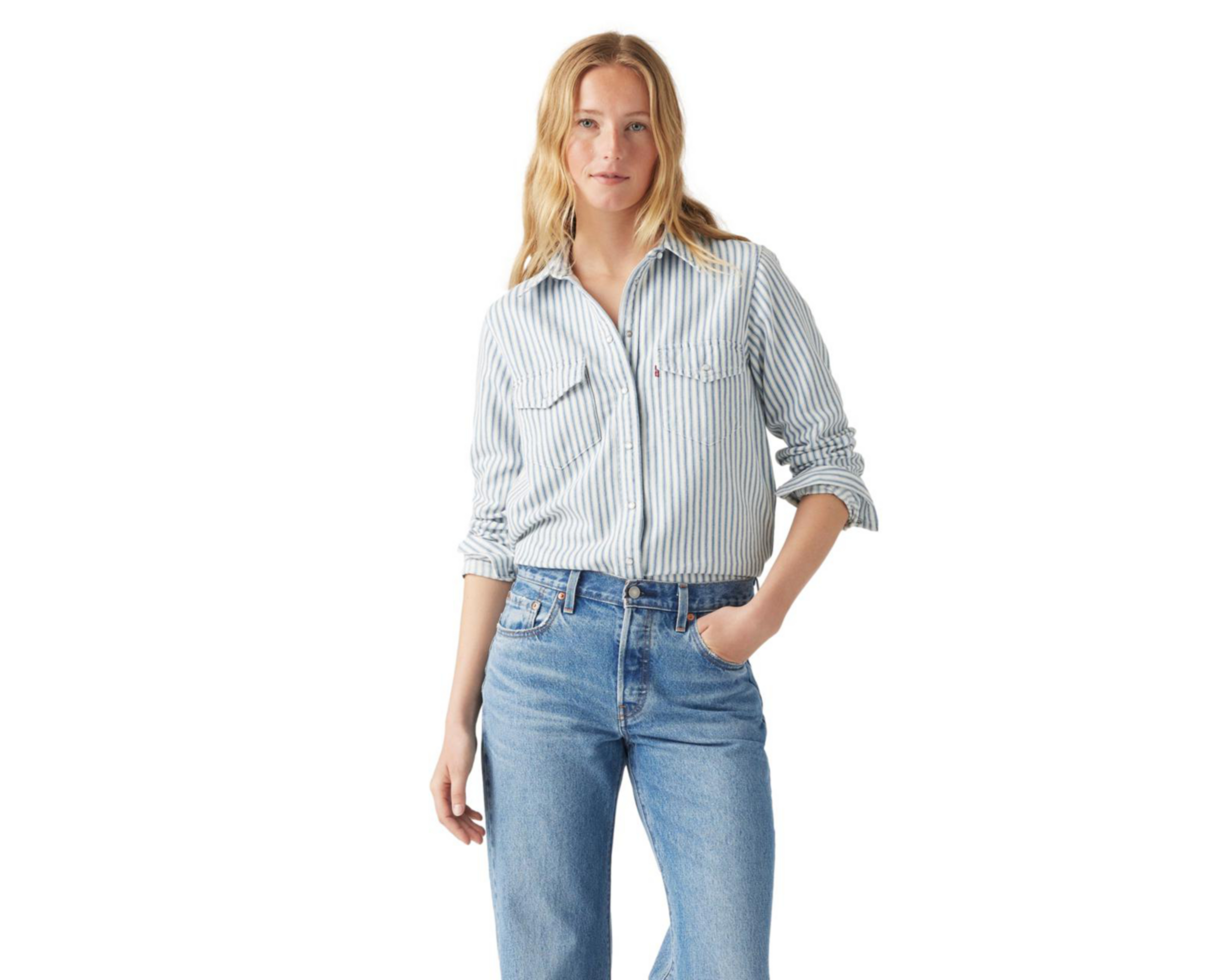 Foto 2 pulgar | Camisa Levi's Iconic Western para Mujer