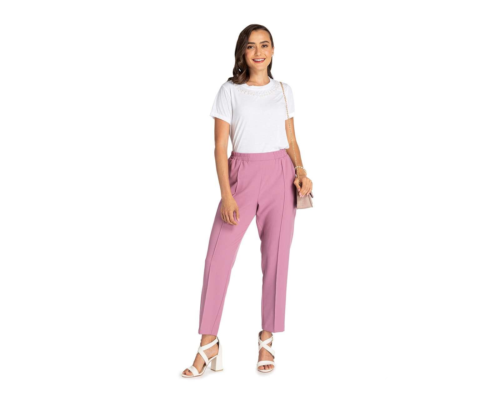 Foto 4 pulgar | Pantalón de Vestir Sahara Rosa