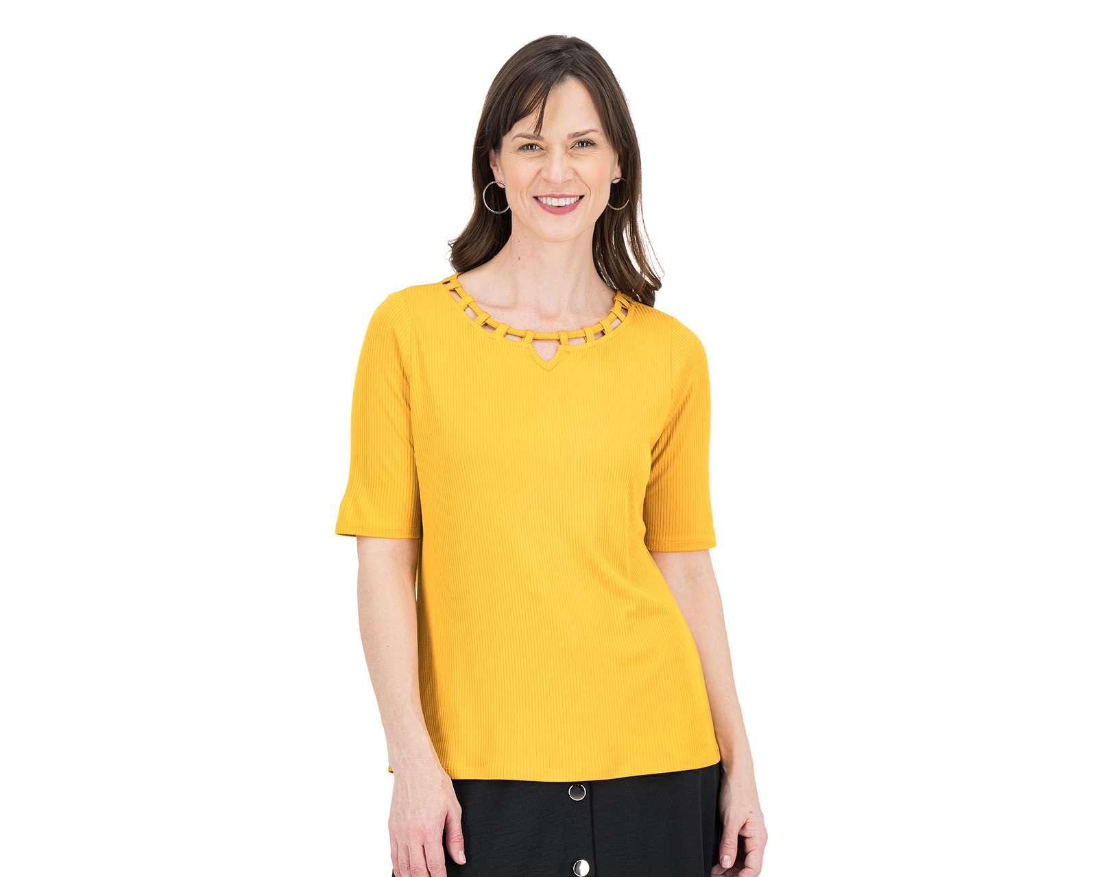 Foto 2 | Playera Lady Sun Manga Corta Cuello Redondo
