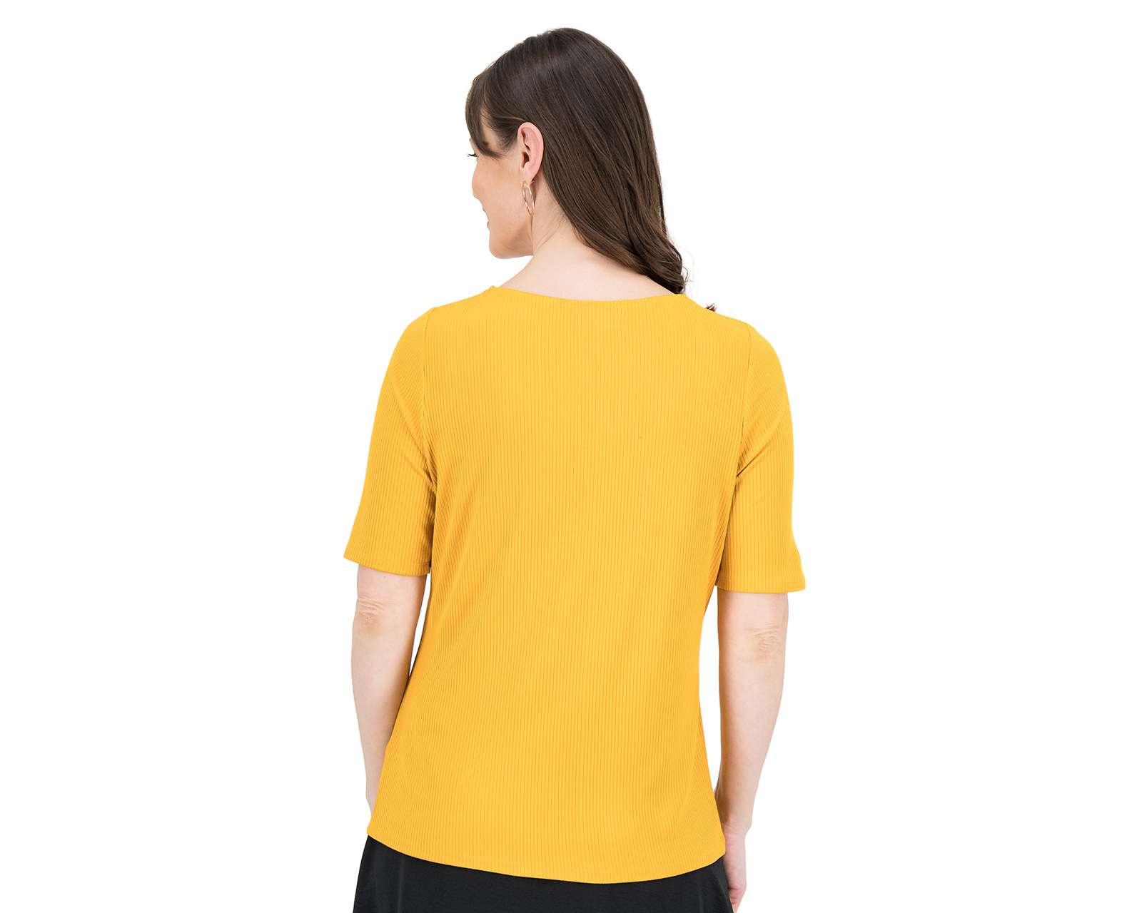 Foto 4 pulgar | Playera Lady Sun Manga Corta Cuello Redondo