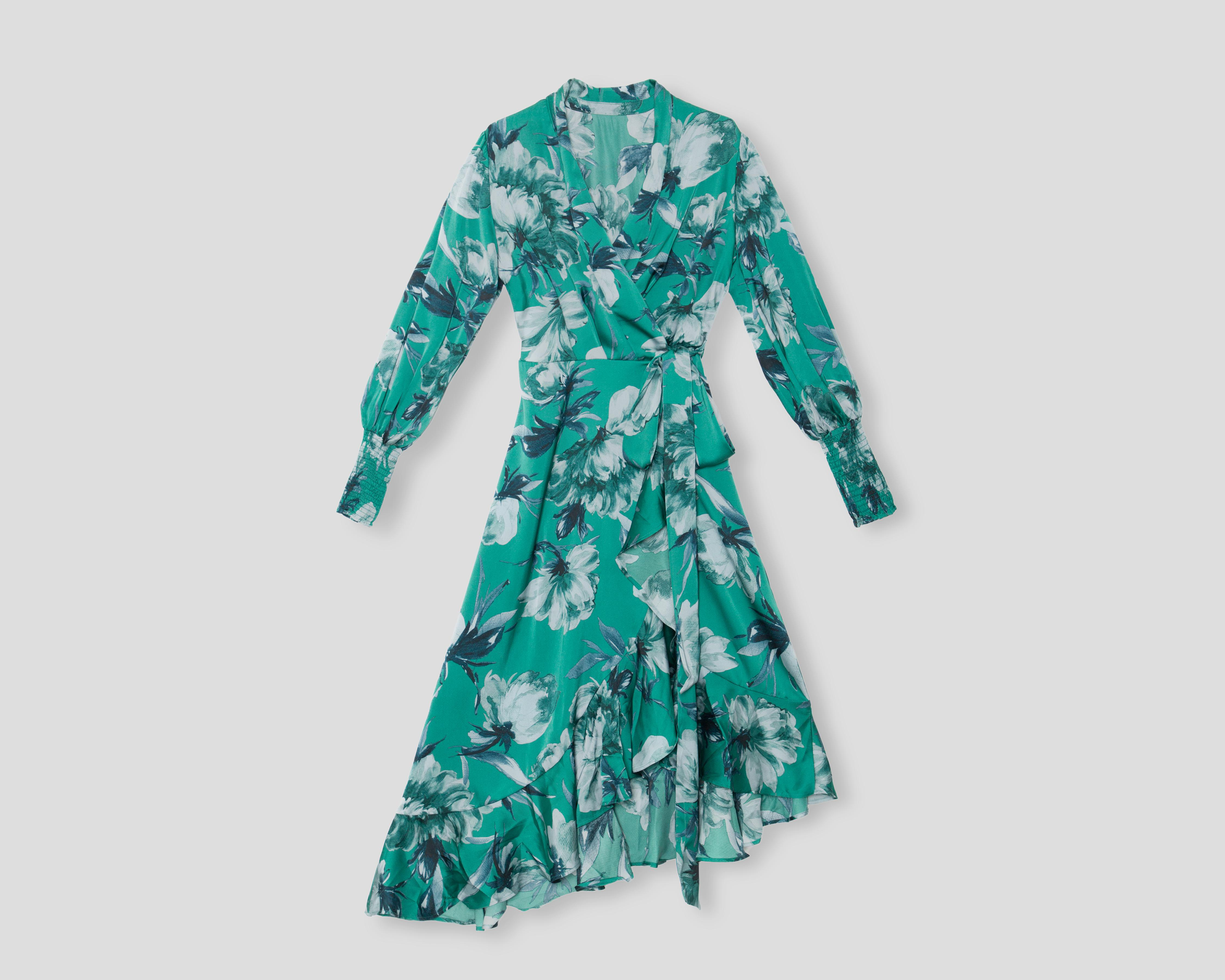 Foto 2 pulgar | Vestido Coctel Sahara Midi Floral Escote V para Mujer