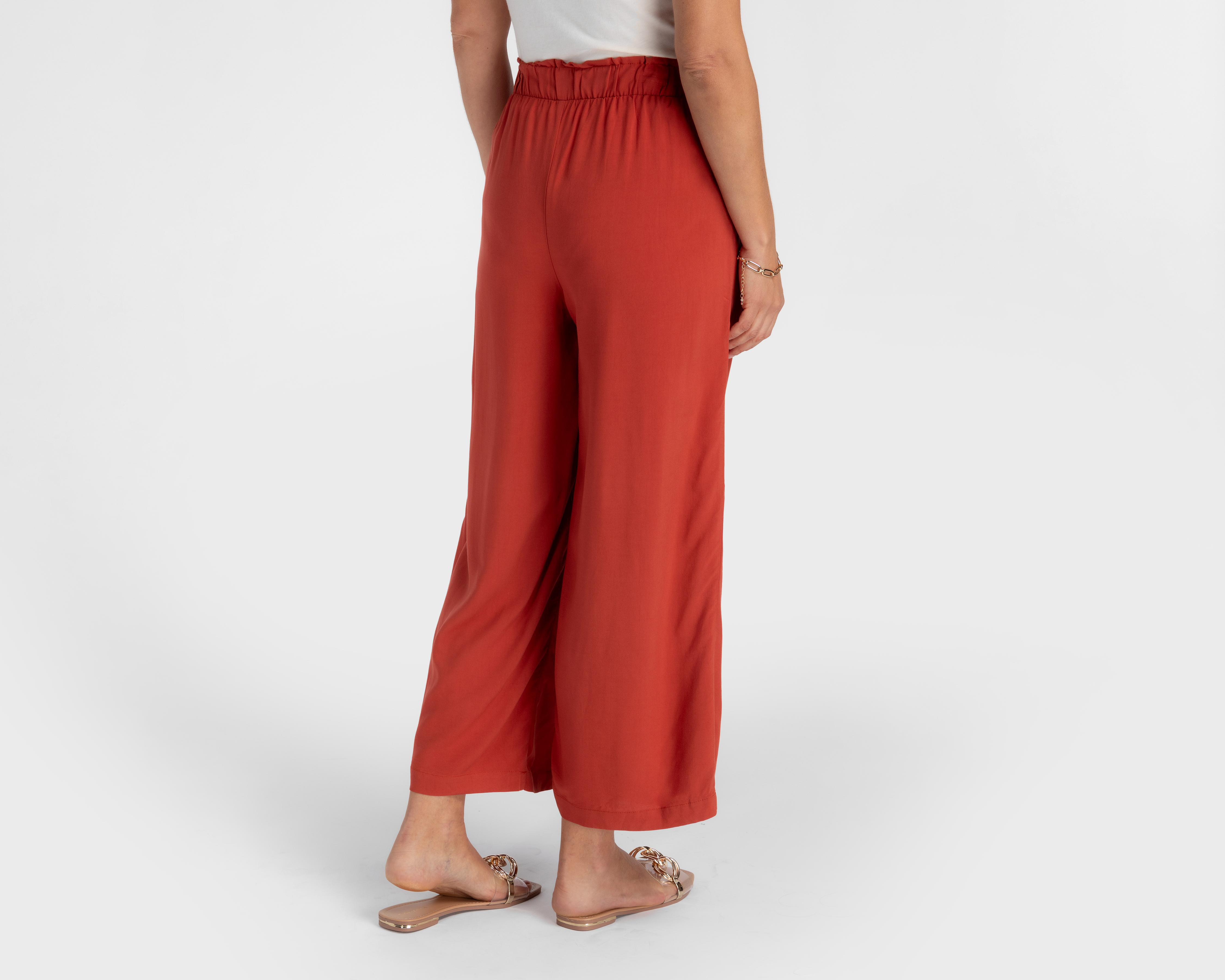 Foto 4 pulgar | Pantalón Ancho Lady Sun Ladrillo