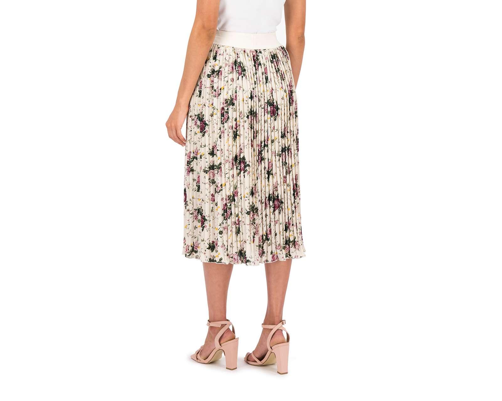 Foto 3 | Falda Midi Sahara Plisada Estampada