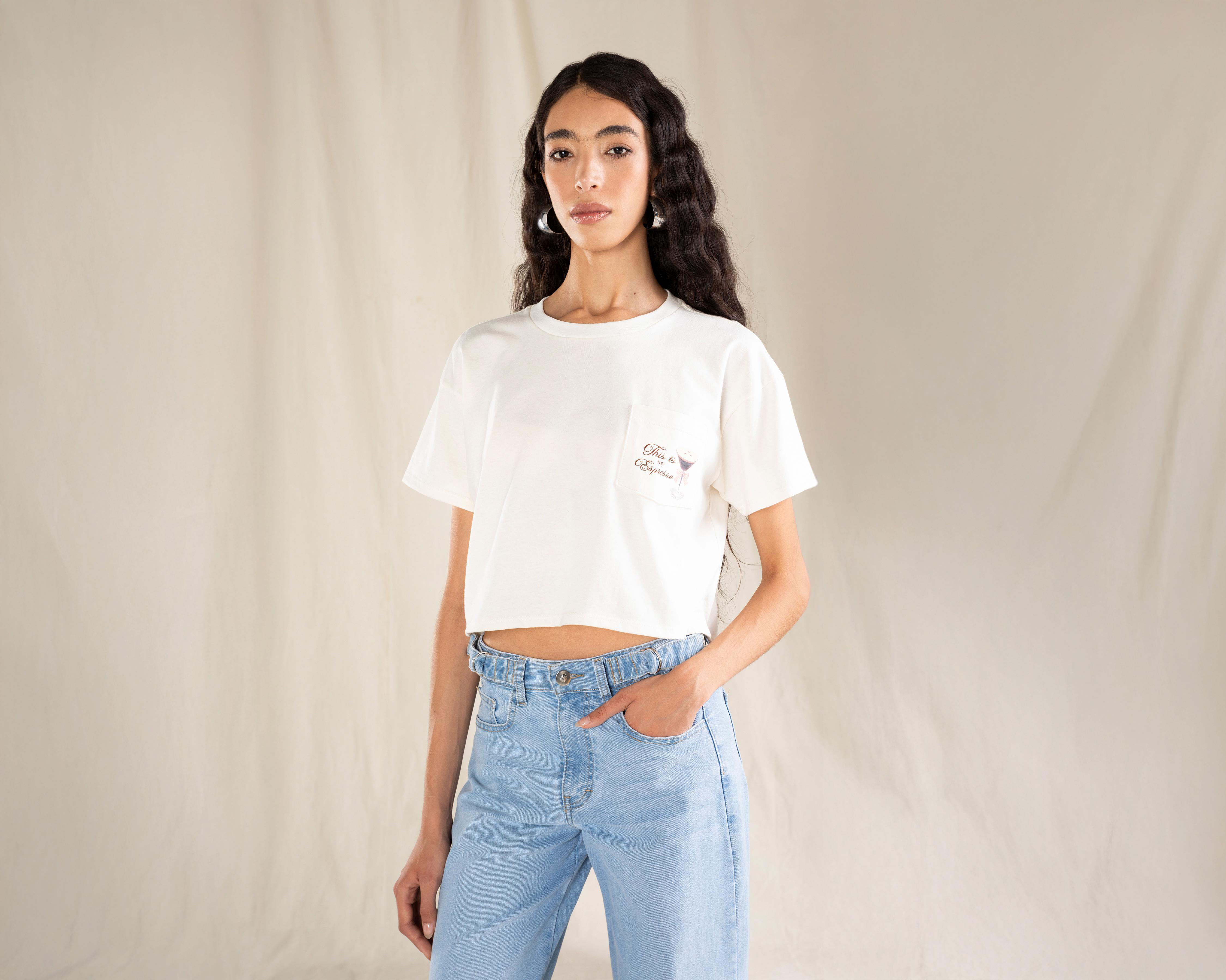 Foto 2 | Playera de Algodón Strona para Mujer