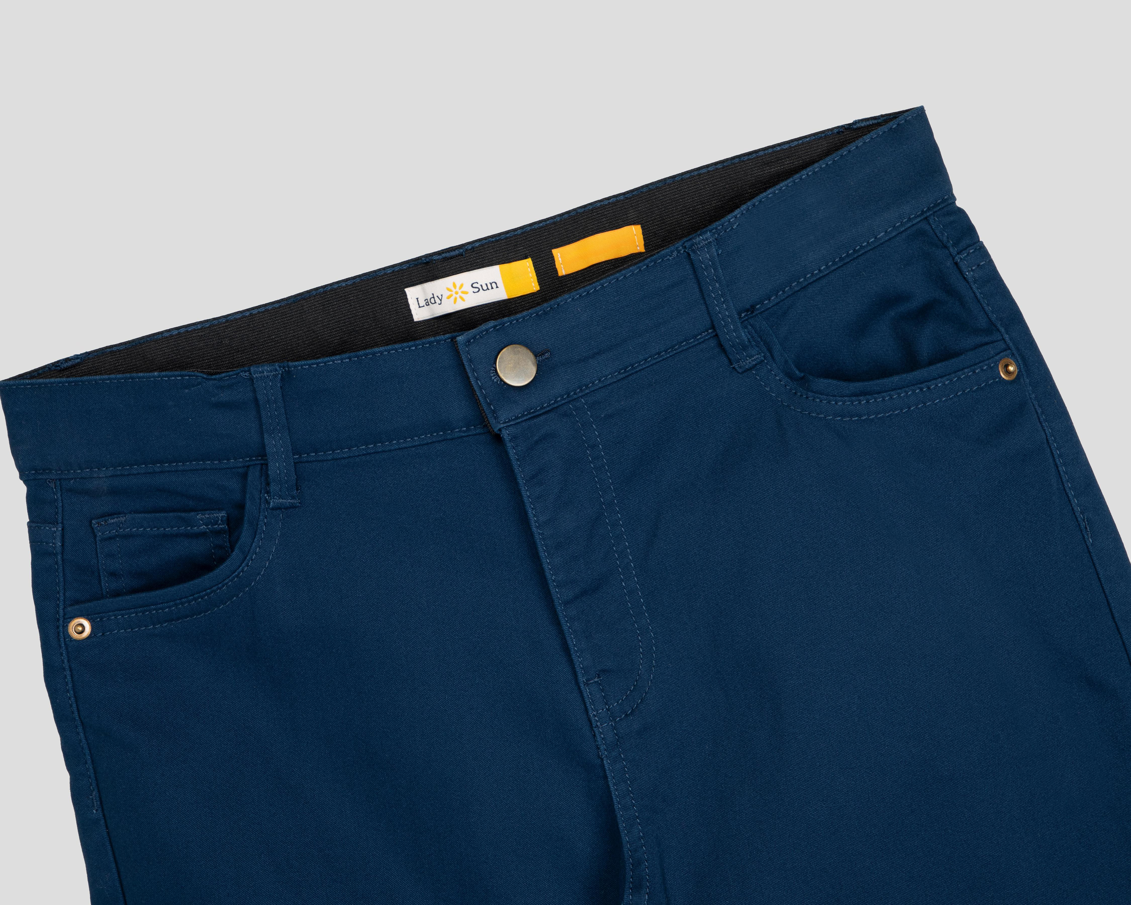 Foto 4 pulgar | Pantalón Capri Lady Sun Azul para Mujer