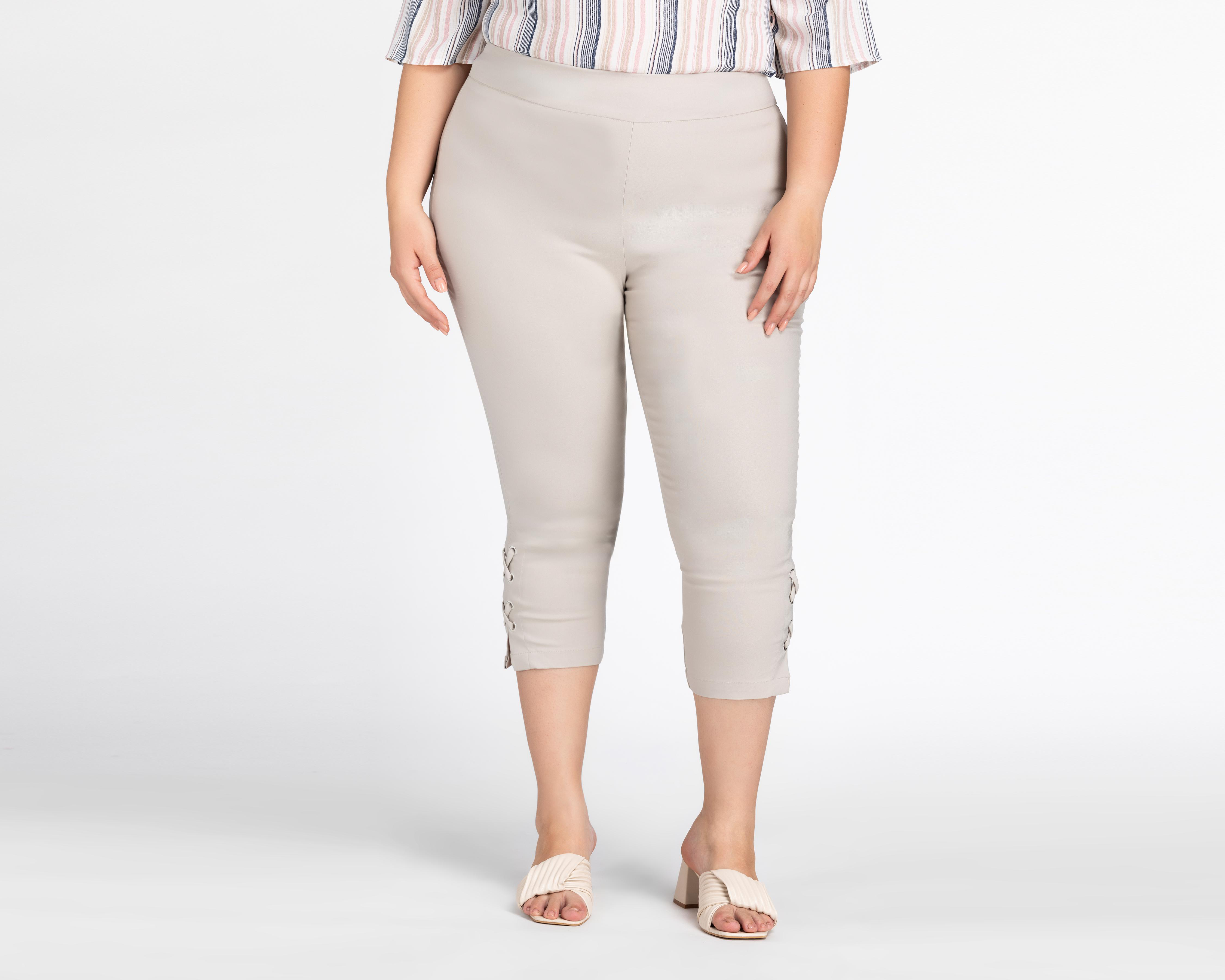 Foto 2 pulgar | Pantalón Capri Lady Sun Beige para Mujer