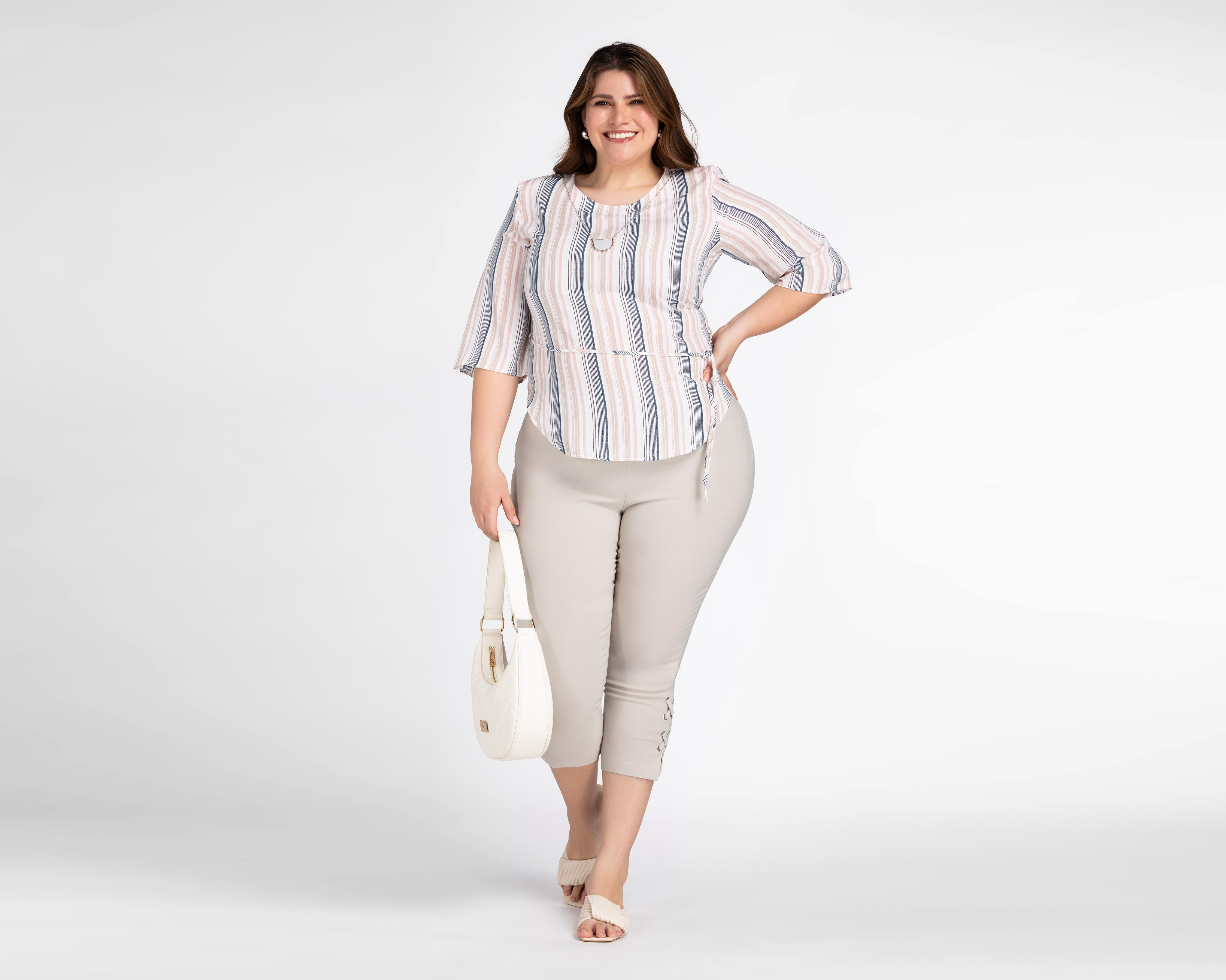 Foto 2 | Pantalón Capri Lady Sun Beige para Mujer