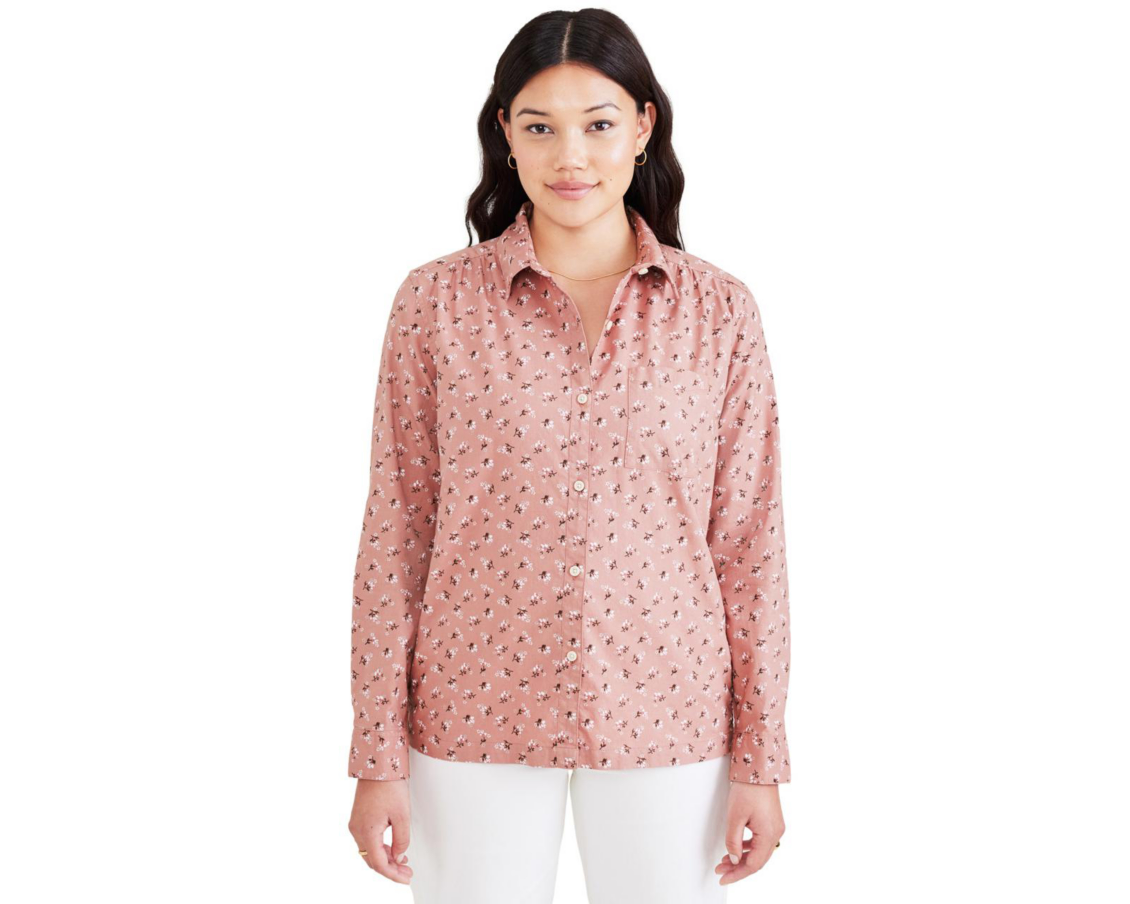 Blusa Dockers Manga Larga con Estampado de Flores