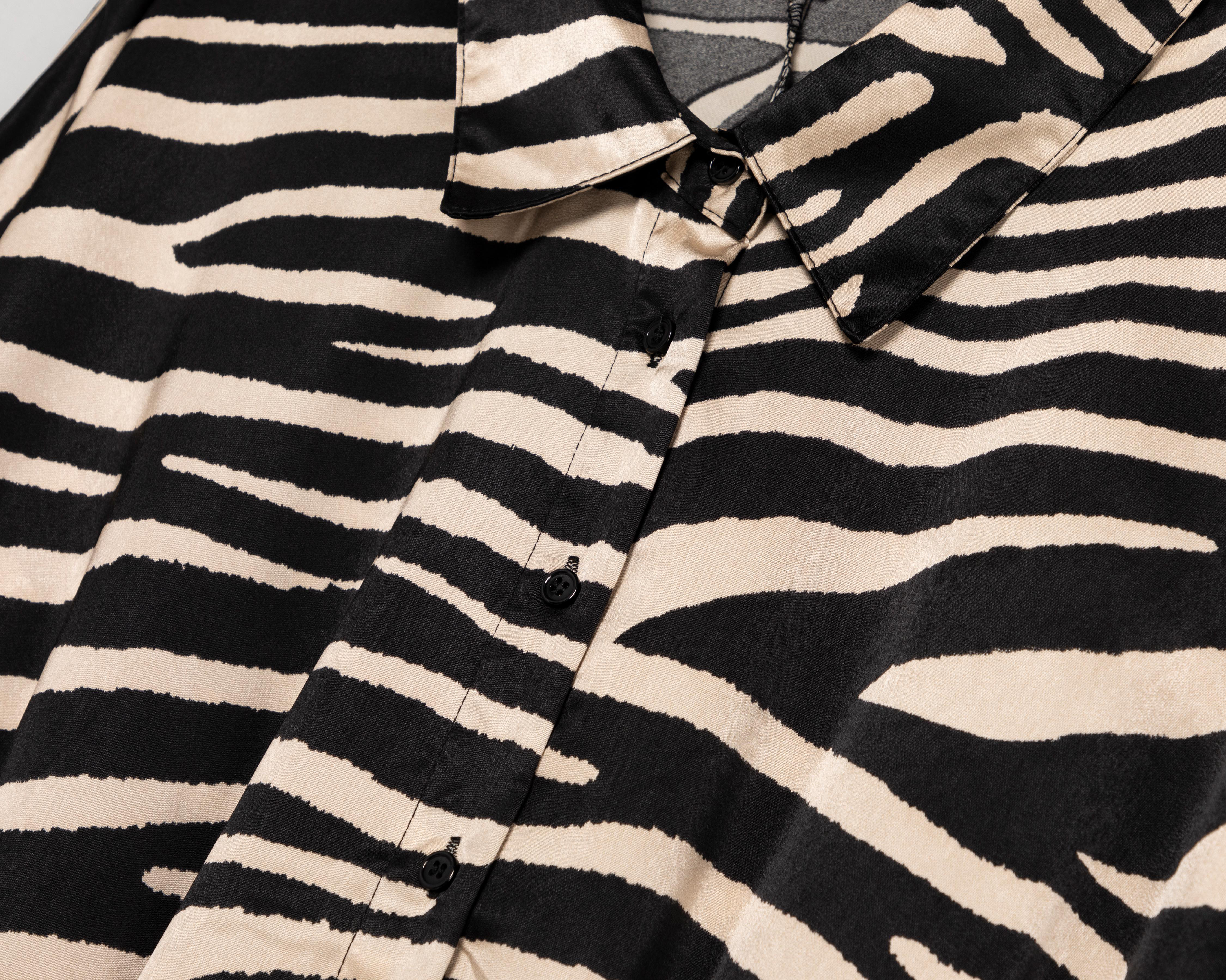 Foto 4 pulgar | Vestido Casual Sahara Manga Larga Animal Print
