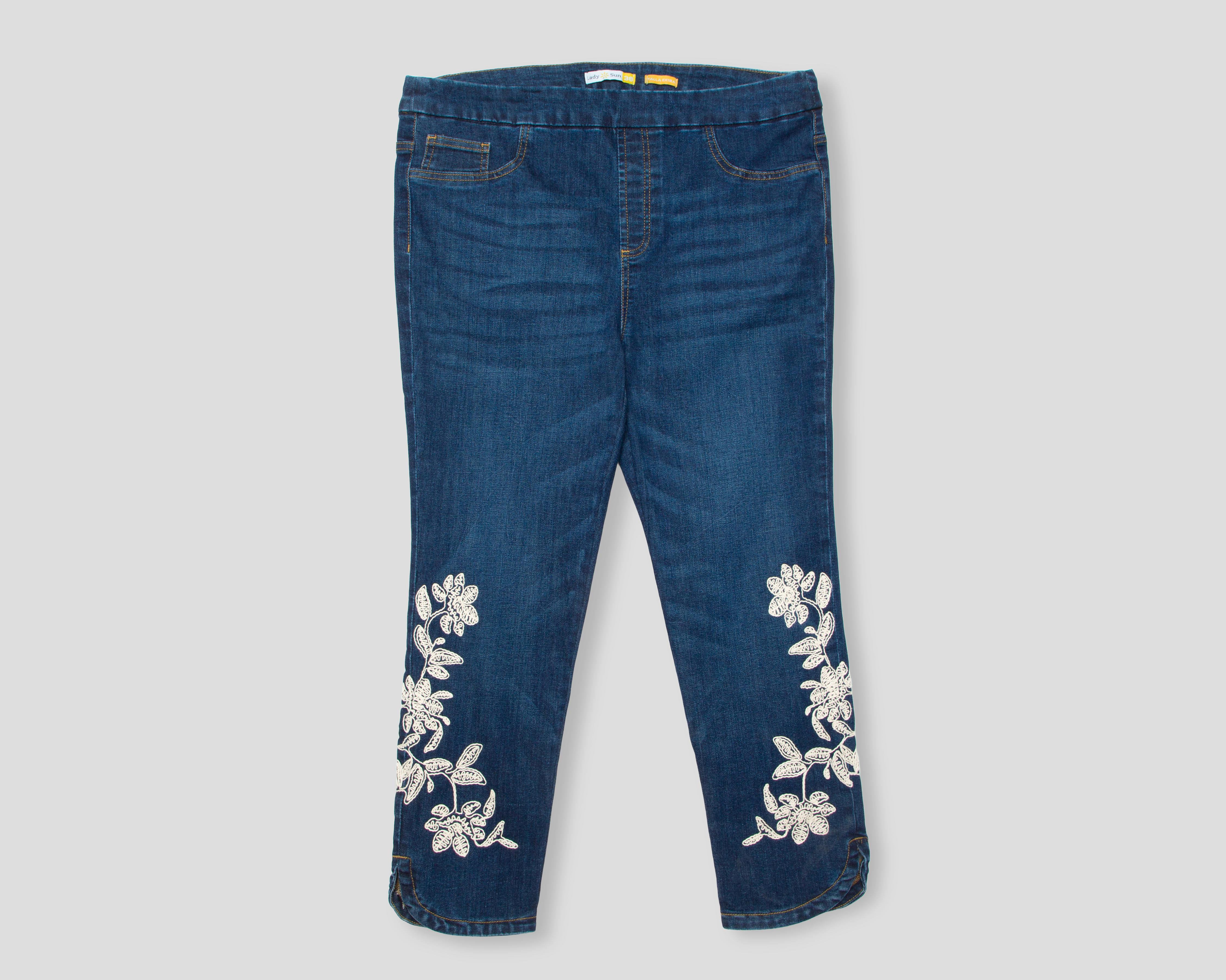 Pantalón Capri Lady Sun con Bordado para Mujer $399