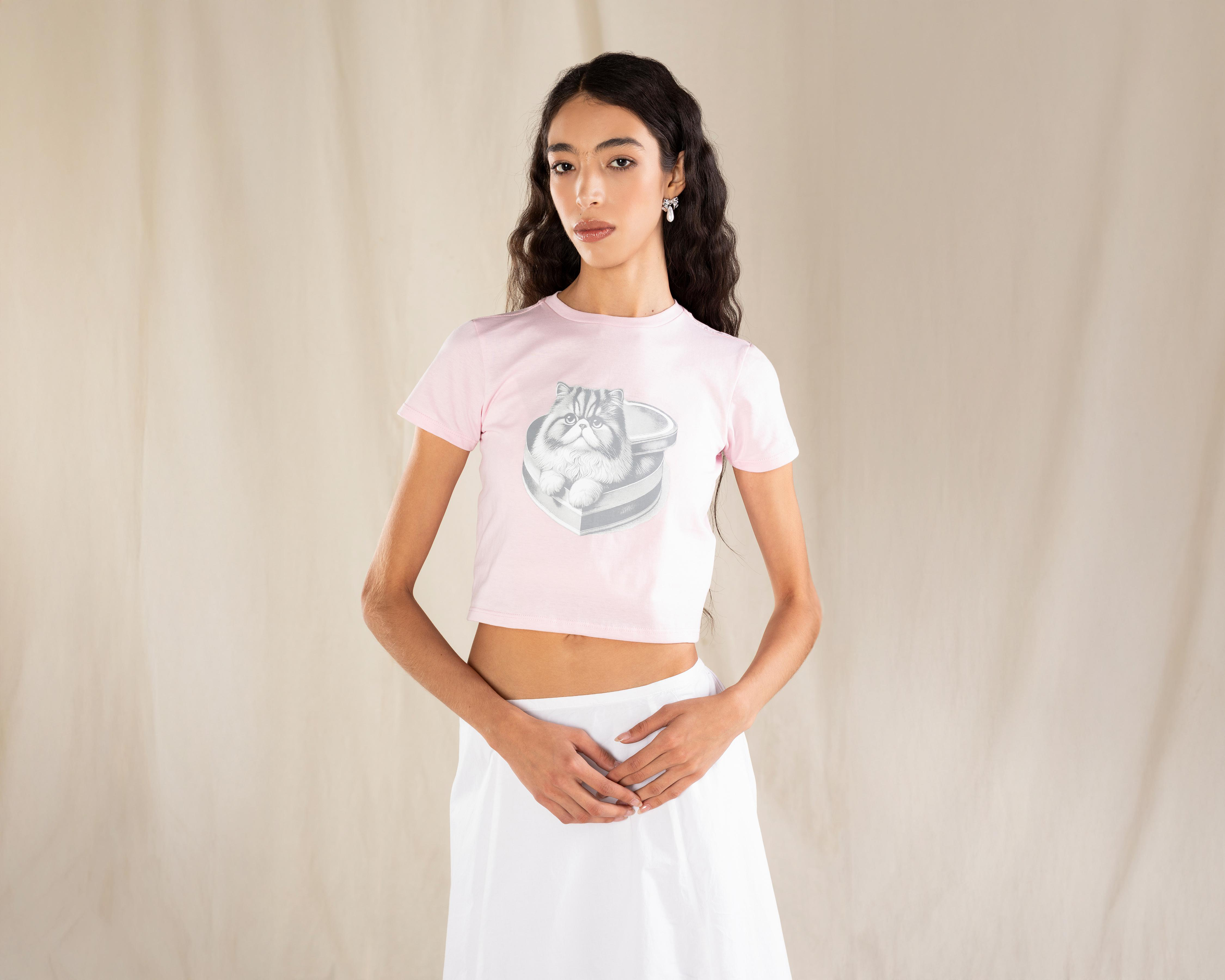 Foto 3 pulgar | Playera de Algodón Strona para Mujer