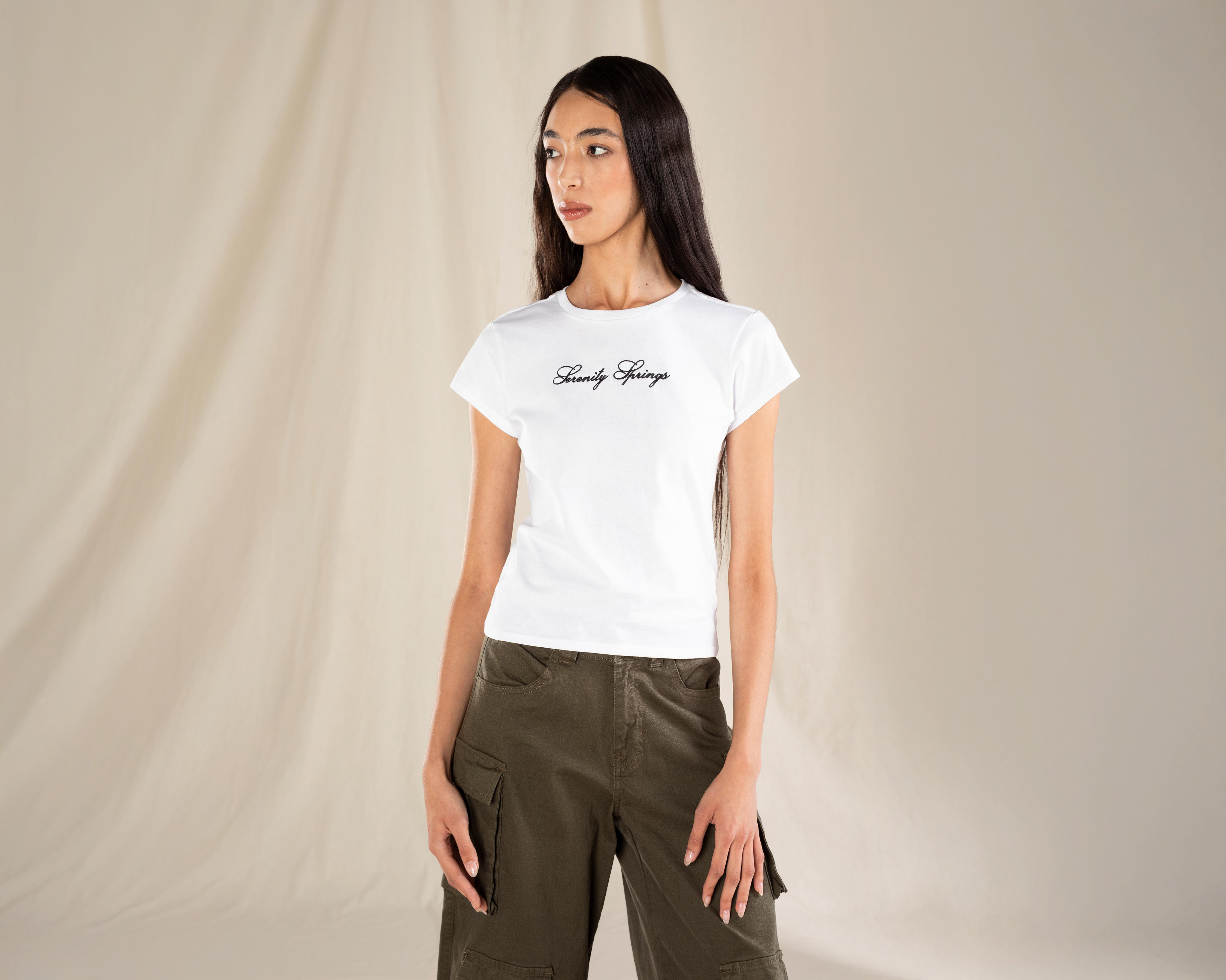Foto 3 pulgar | Playera Manga Corta Strona para Mujer