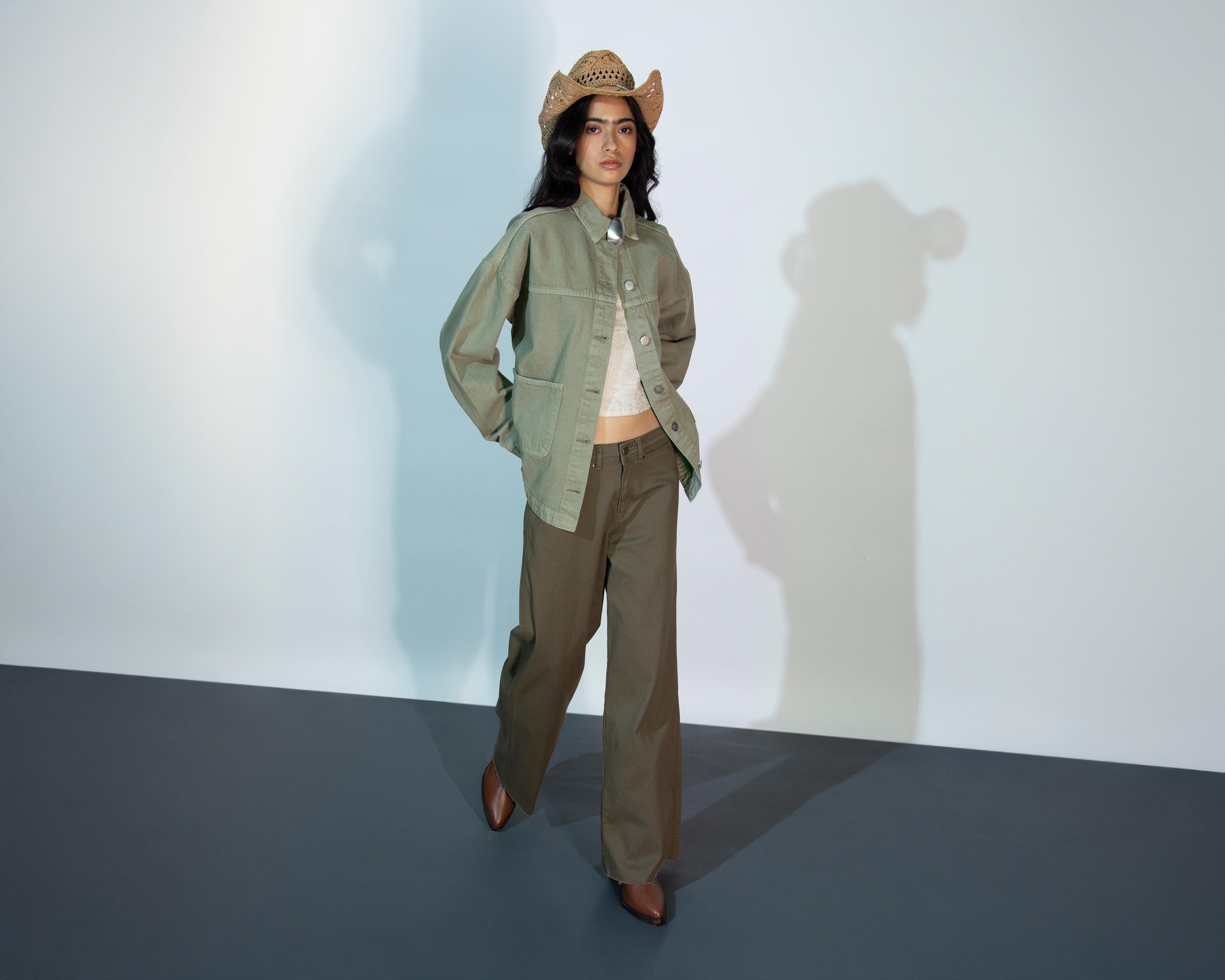Camisa Strona Verde para Mujer