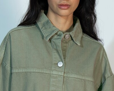 Foto 4 | Camisa Strona Verde para Mujer