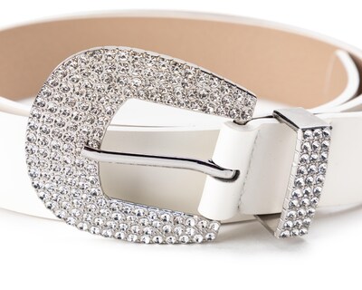 Foto 3 | Cinturón para Mujer Strona Blanco