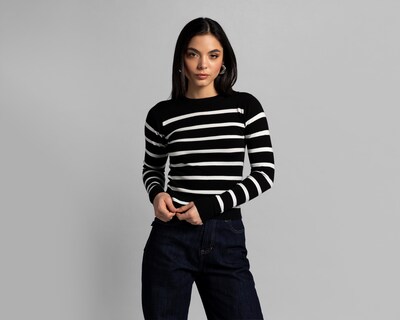 Foto 1 | Suéter Thinner a Rayas para Mujer