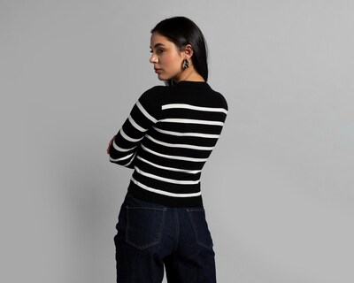 Foto 3 | Suéter Thinner a Rayas para Mujer