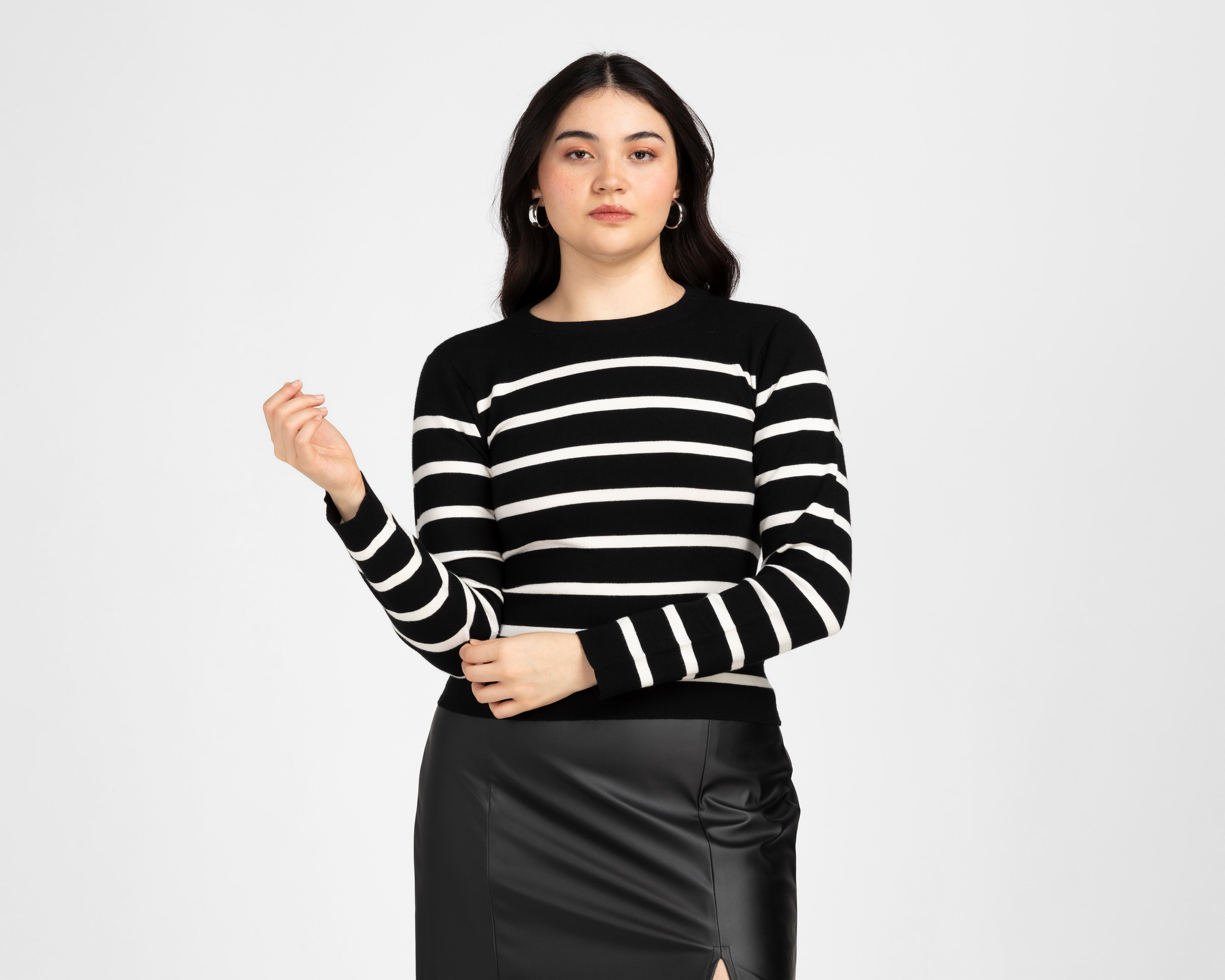 Foto 4 | Suéter Thinner a Rayas para Mujer