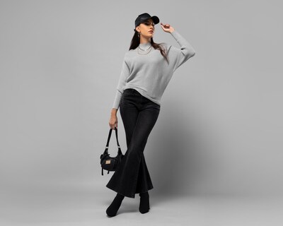 Foto 2 | Suéter Gris Jennifer Lopez para Mujer