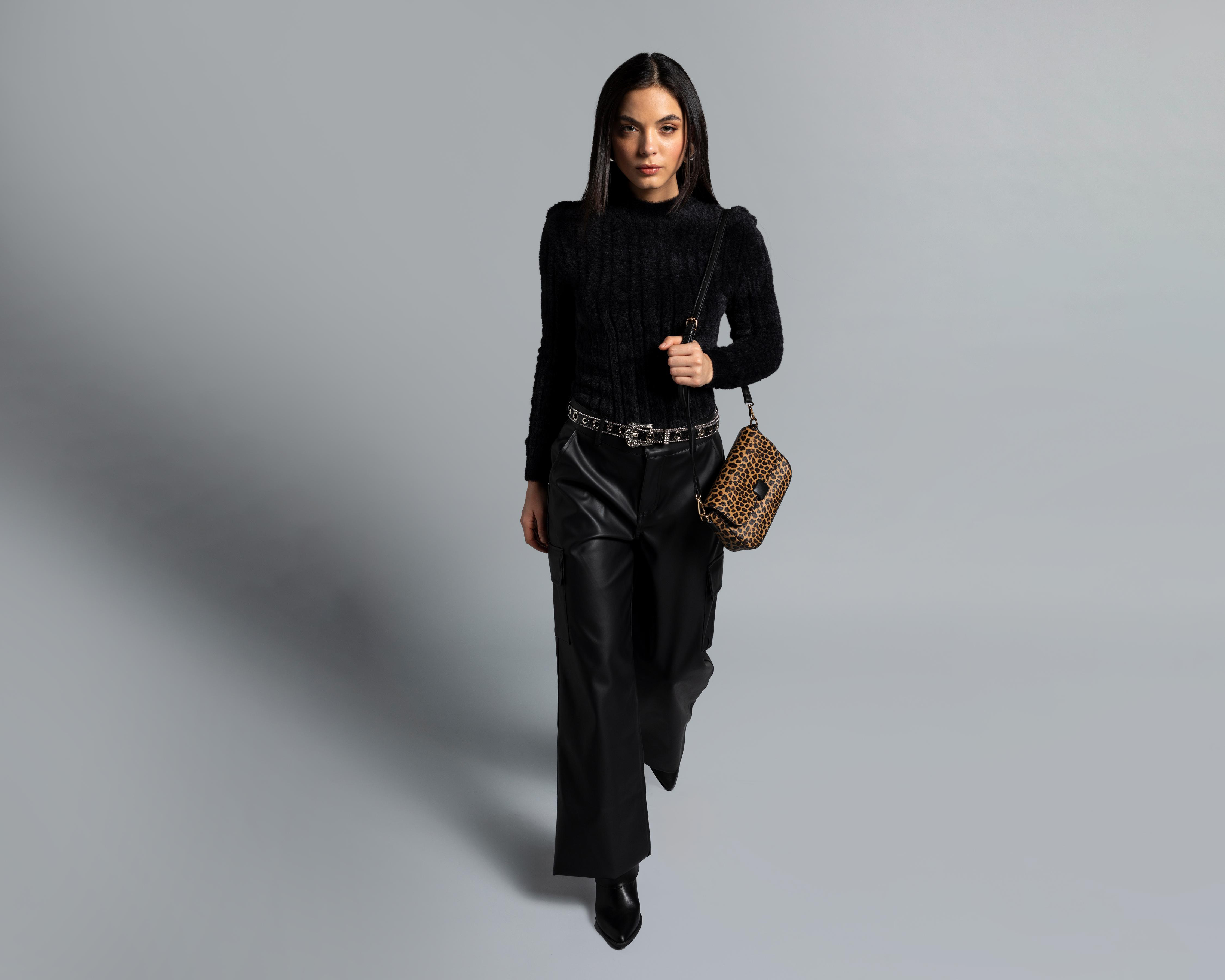 Foto 2 | Suéter Negro Thinner para Mujer