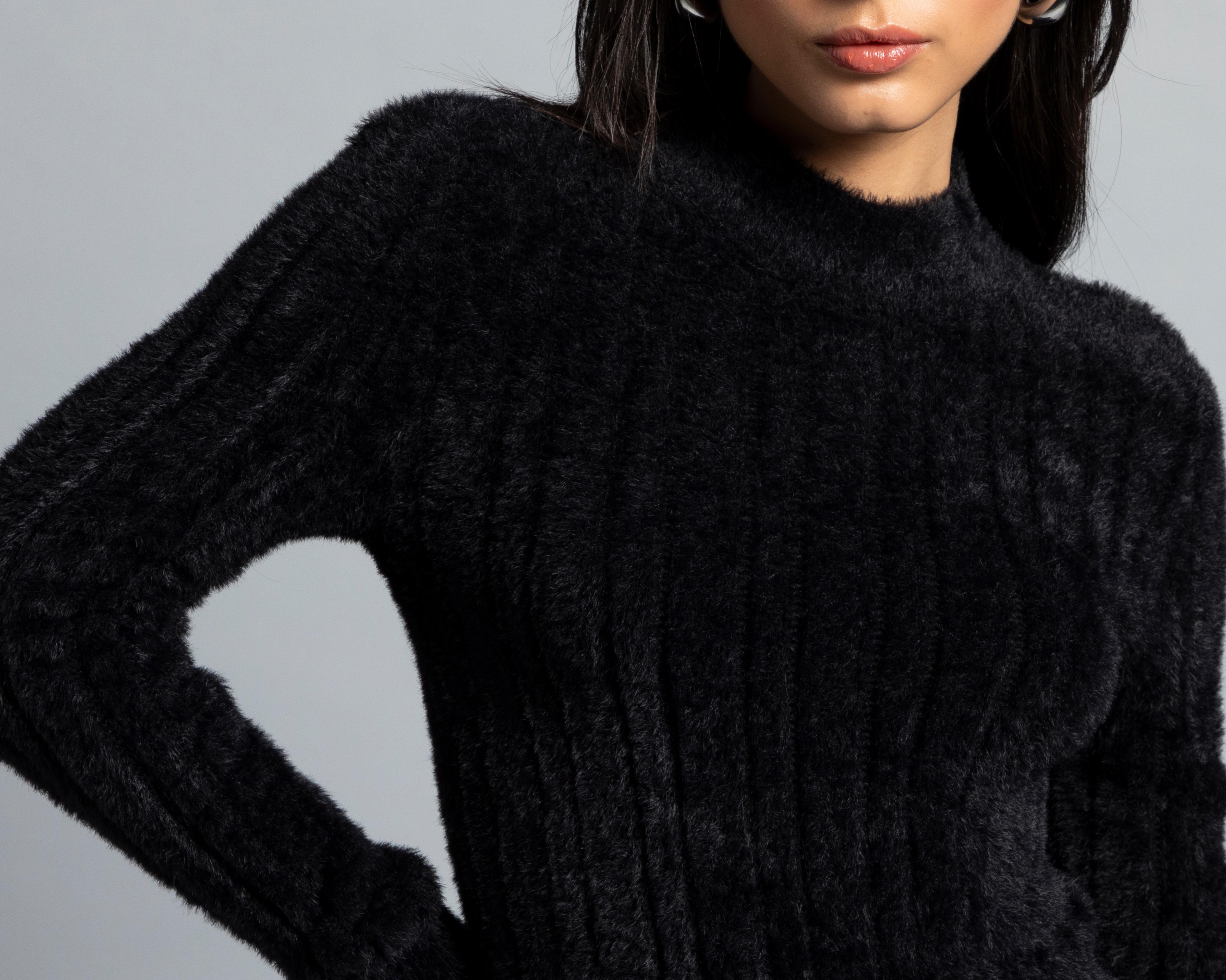 Foto 4 | Suéter Negro Thinner para Mujer