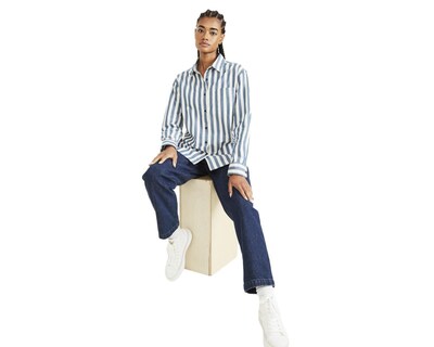 Foto 5 | Camisa Dockers Manga Larga a Rayas