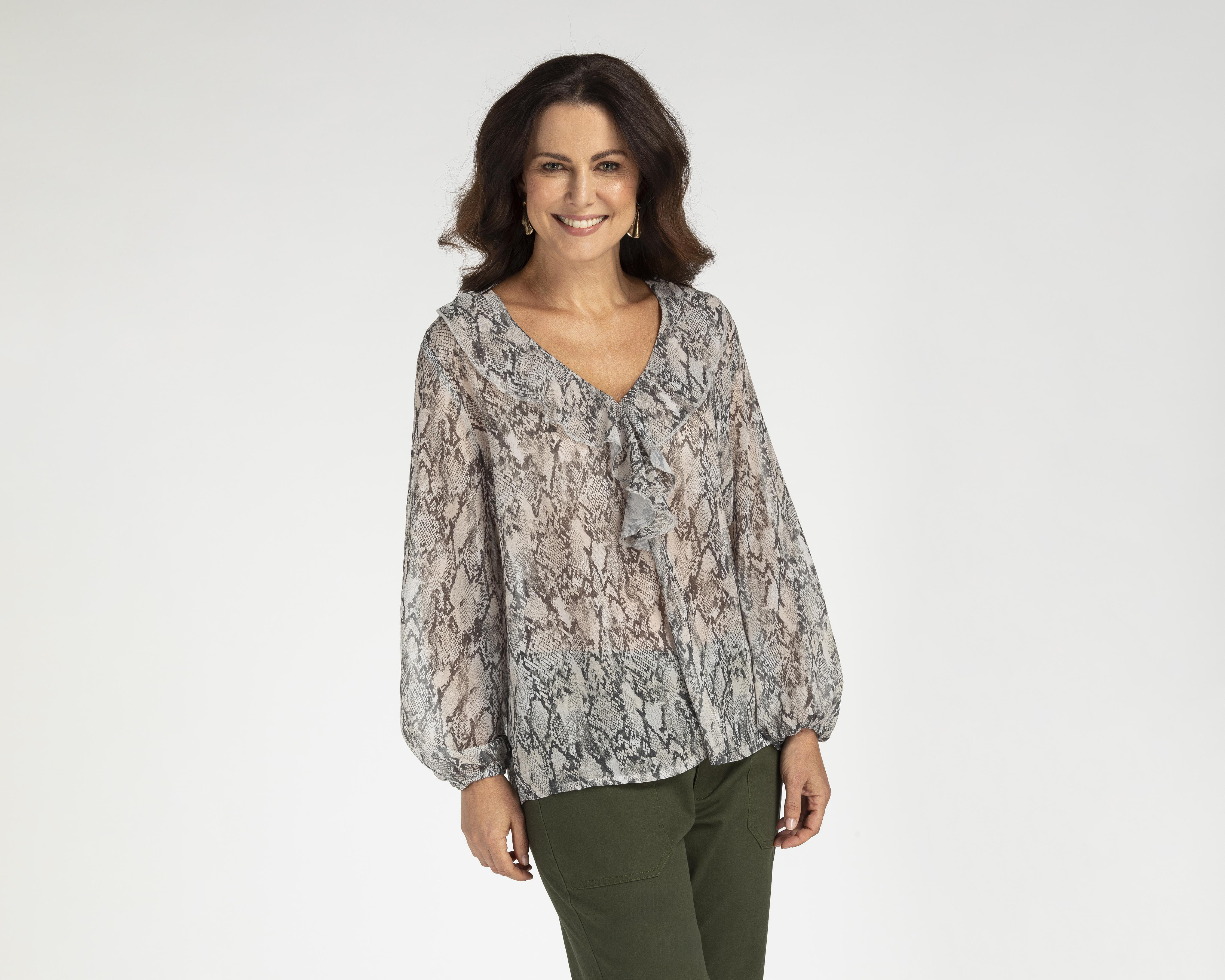 Blusa Sahara Manga Larga para Mujer