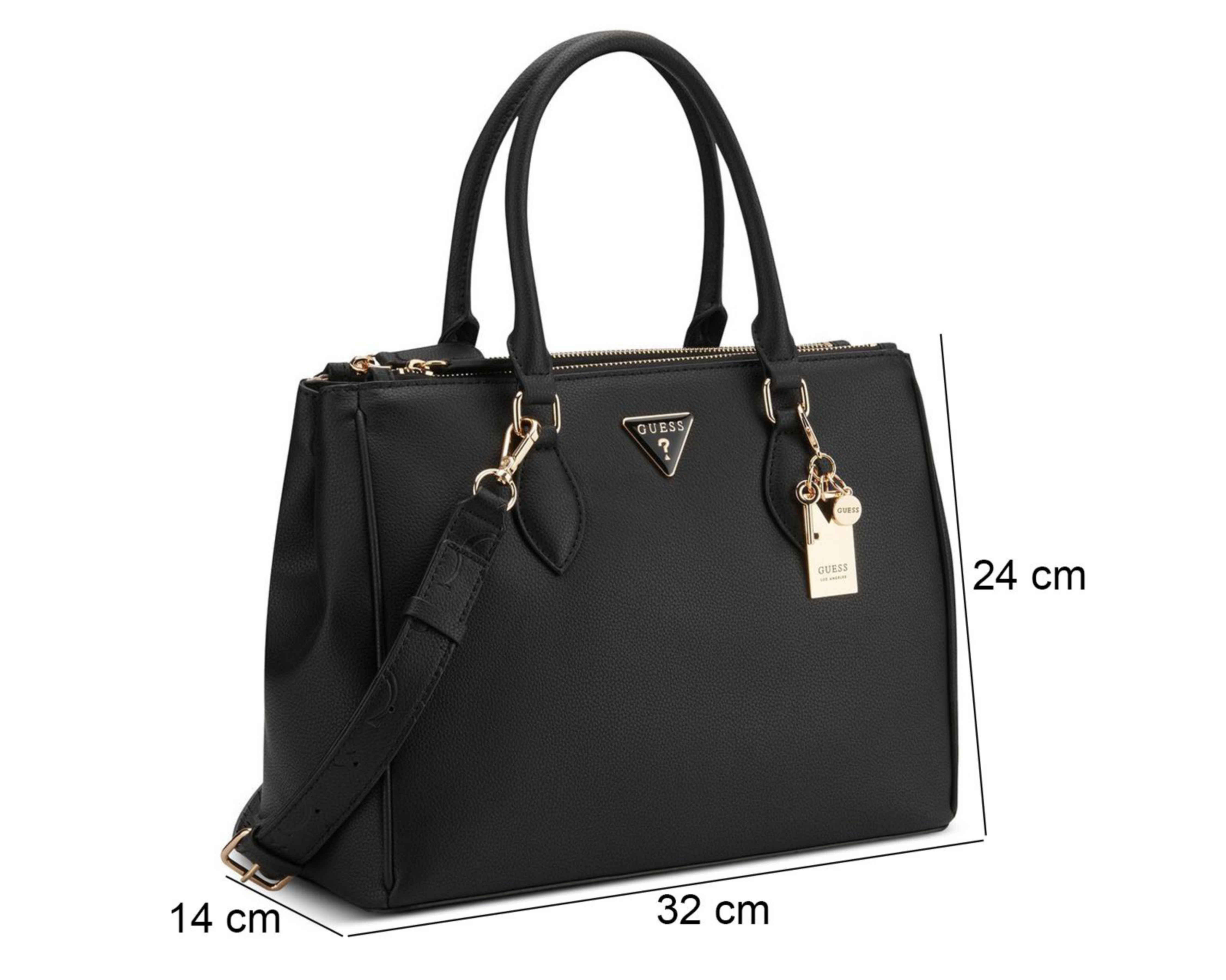 Foto 6 pulgar | Bolsa de Mano Guess Doretta Negra