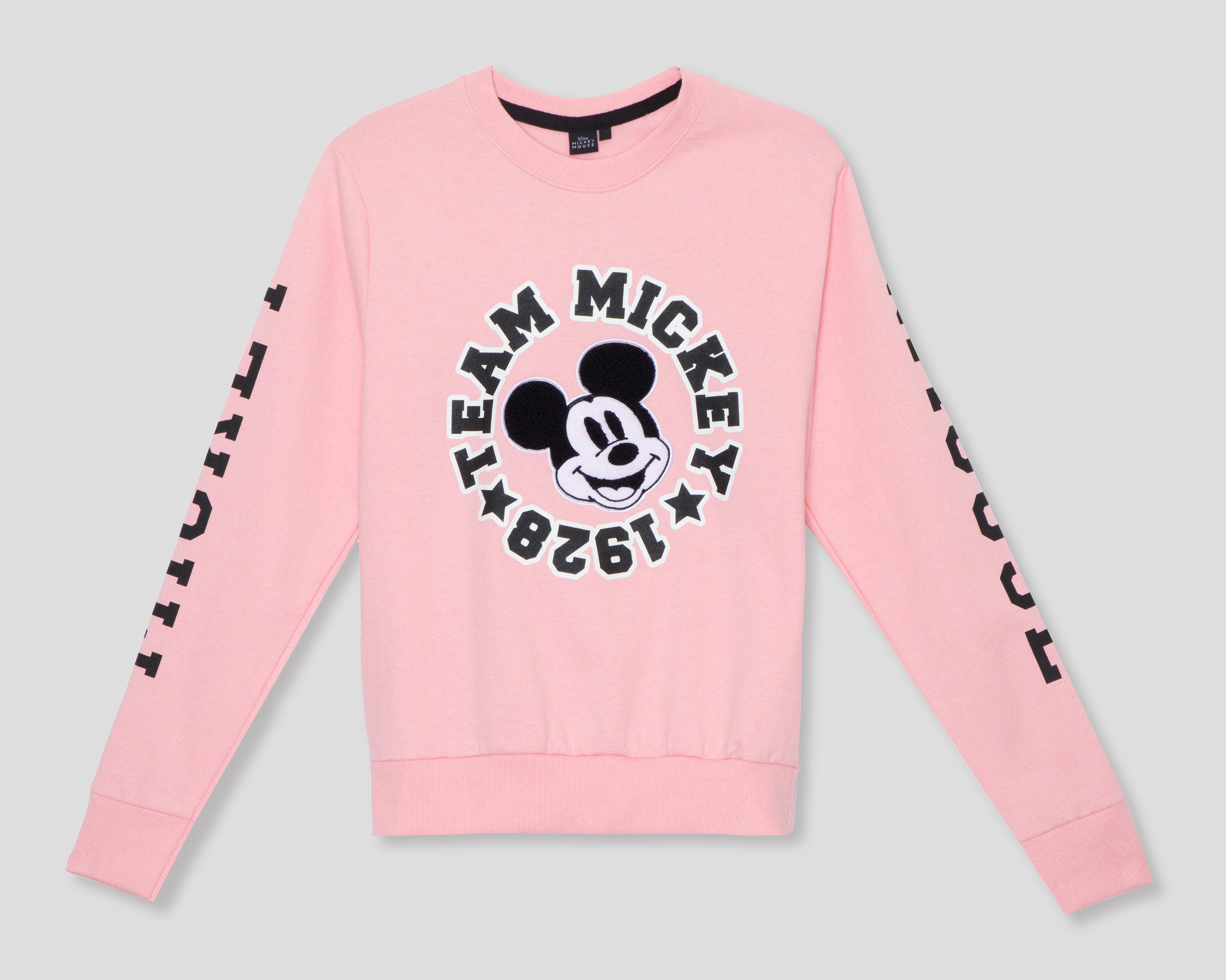Foto 2 pulgar | Sudadera Rosa Disney para Mujer