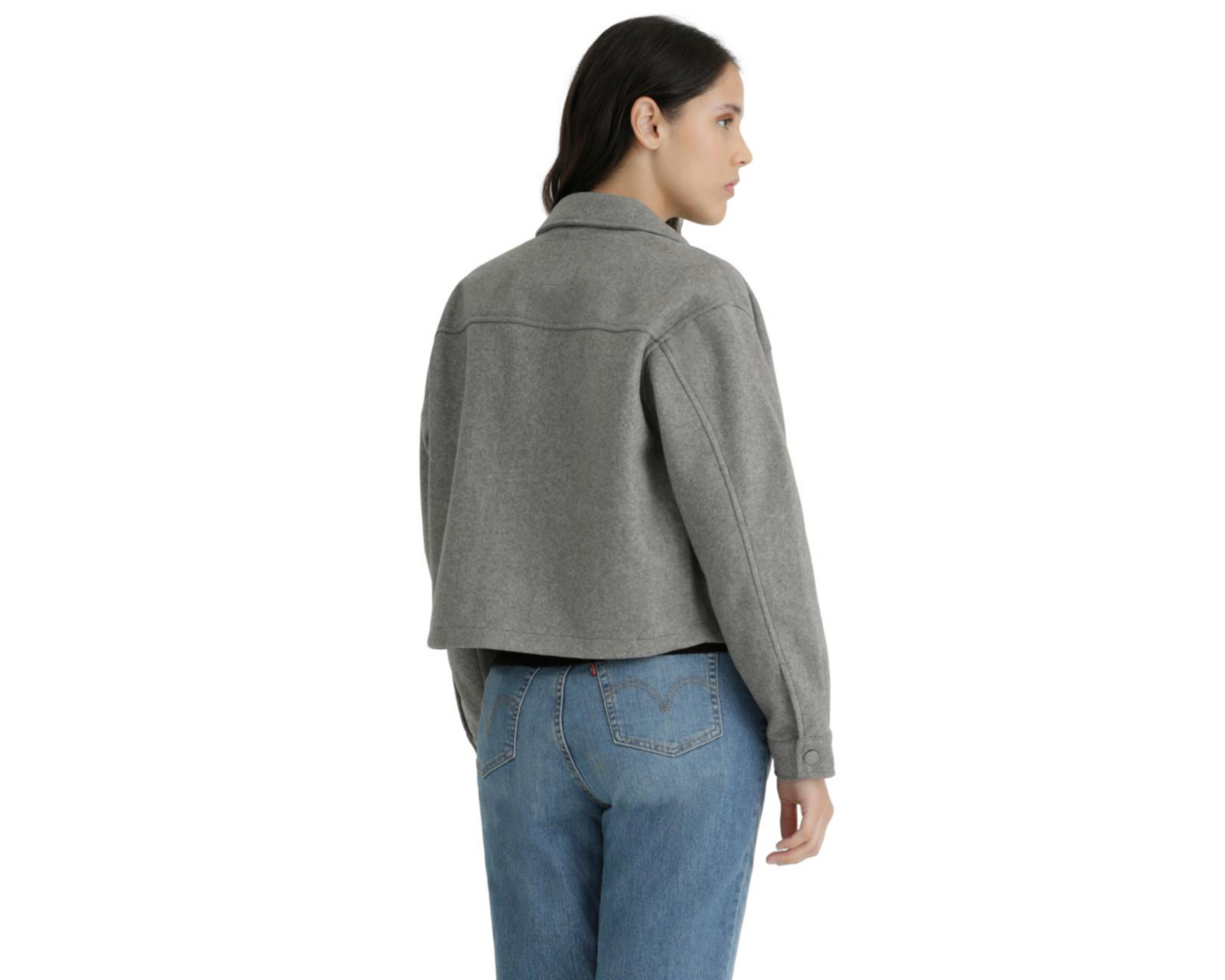 Foto 4 | Chamarra Gris Levi's para Mujer