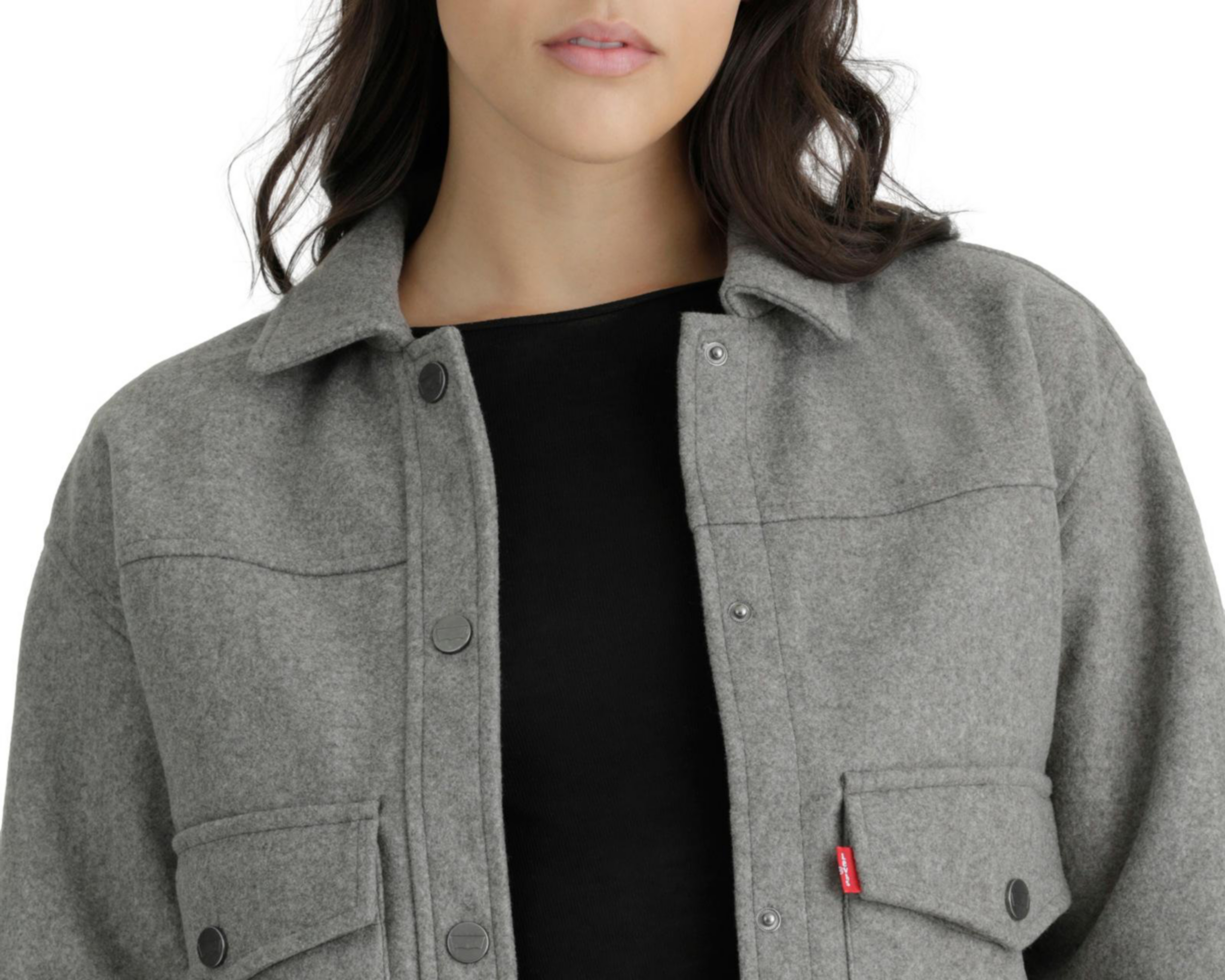 Foto 5 | Chamarra Gris Levi's para Mujer