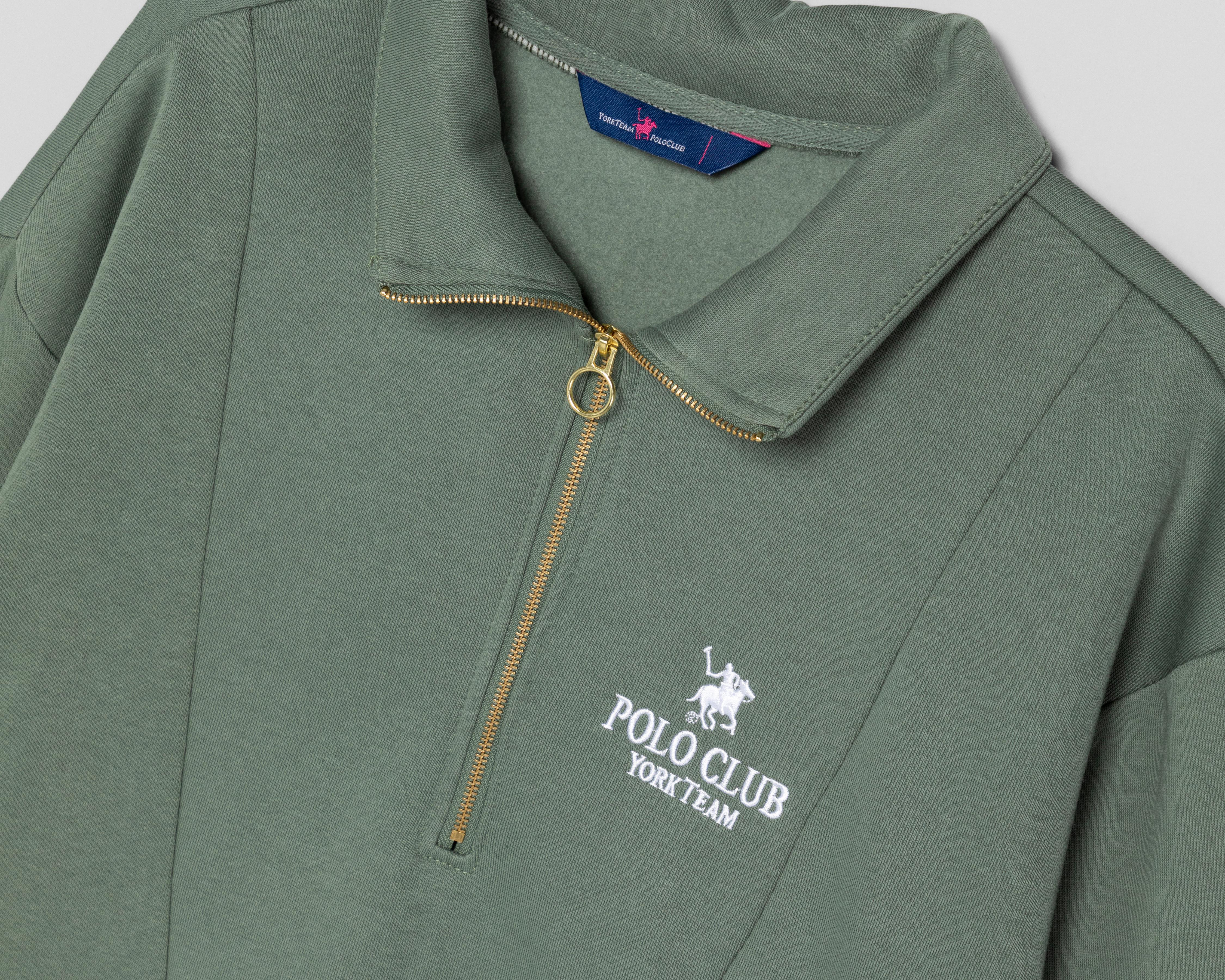 Foto 4 pulgar | Sudadera Verde York Team Polo Club para Mujer