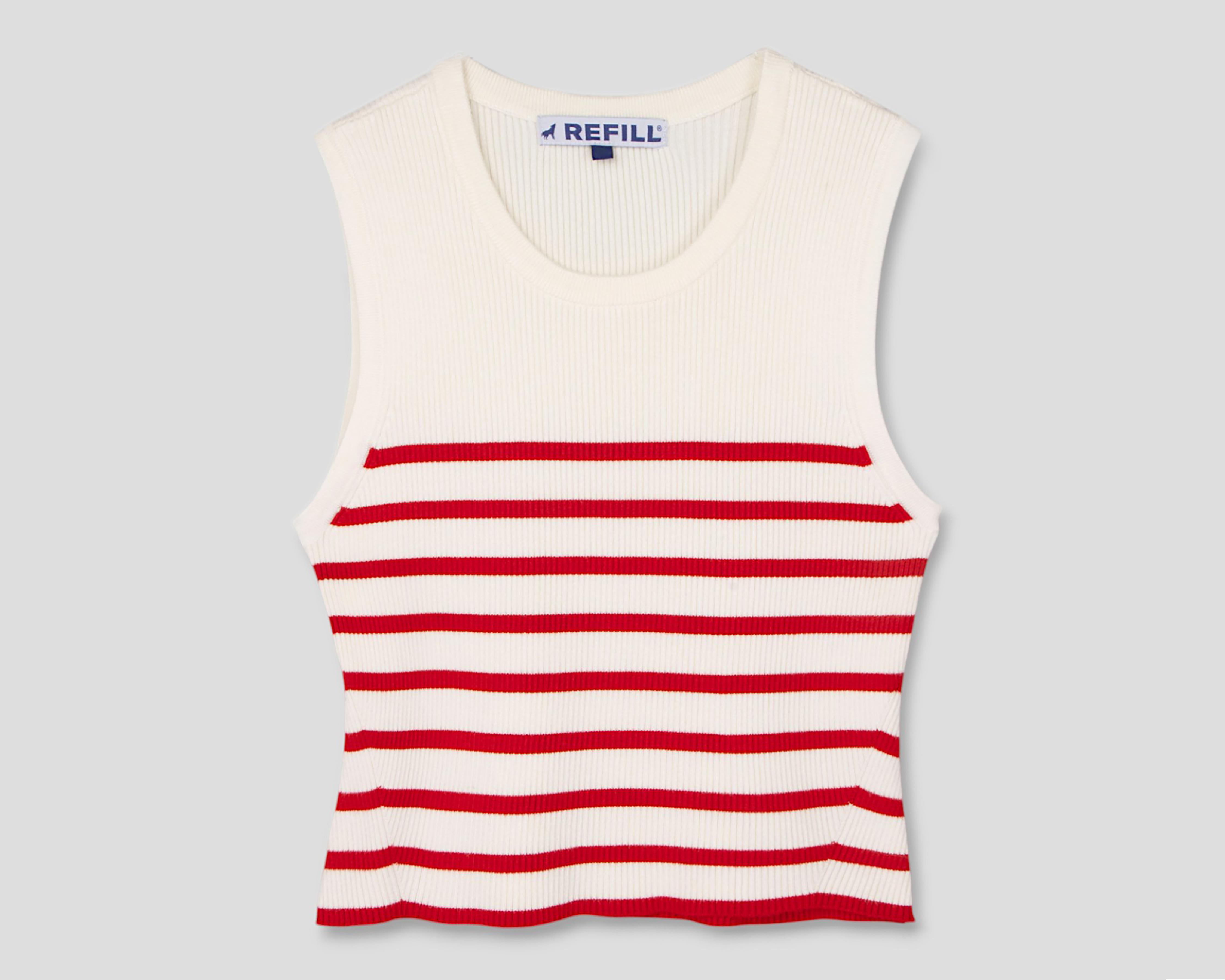 Foto 2 pulgar | Playera Refill a Rayas para Mujer
