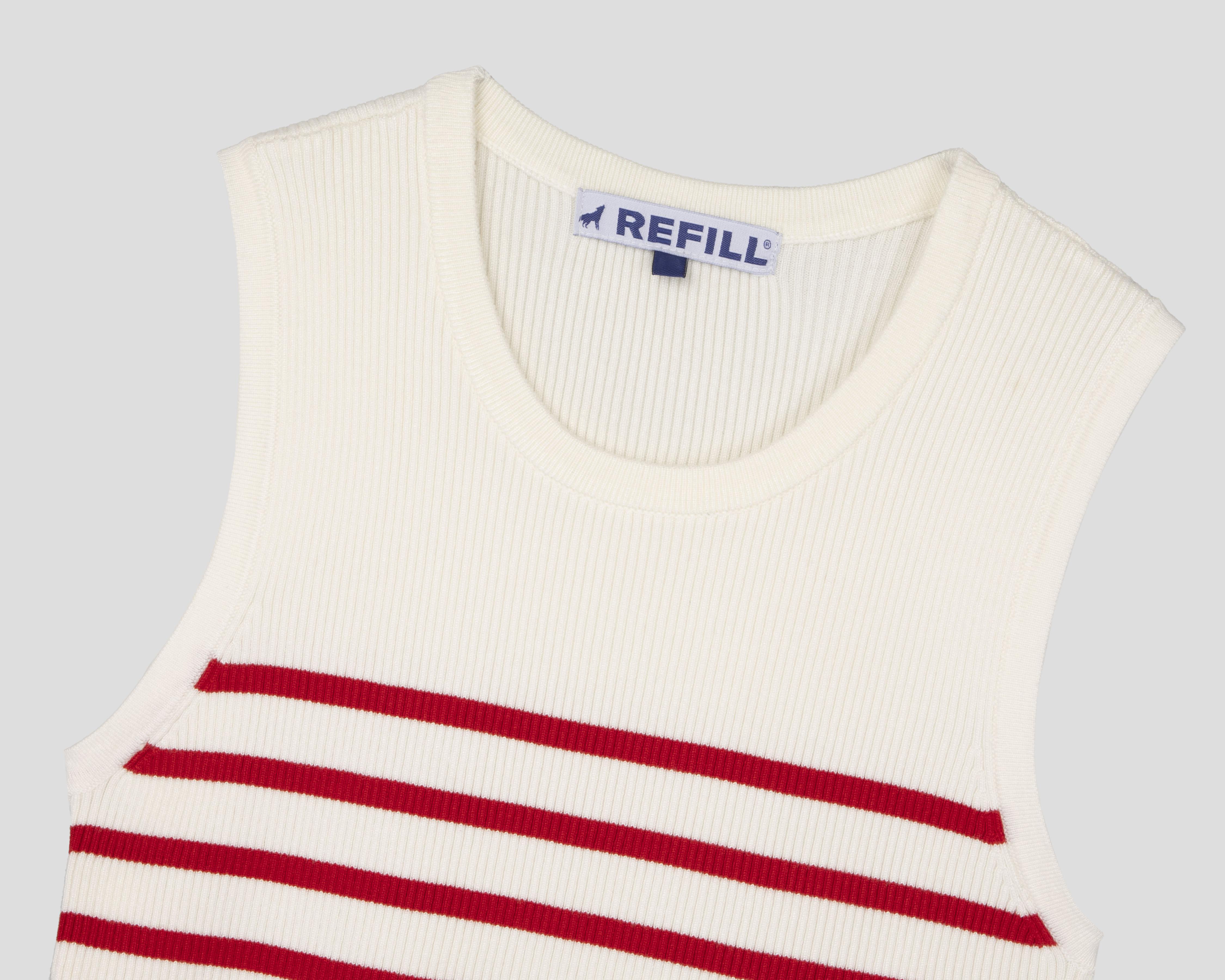 Foto 4 pulgar | Playera Refill a Rayas para Mujer