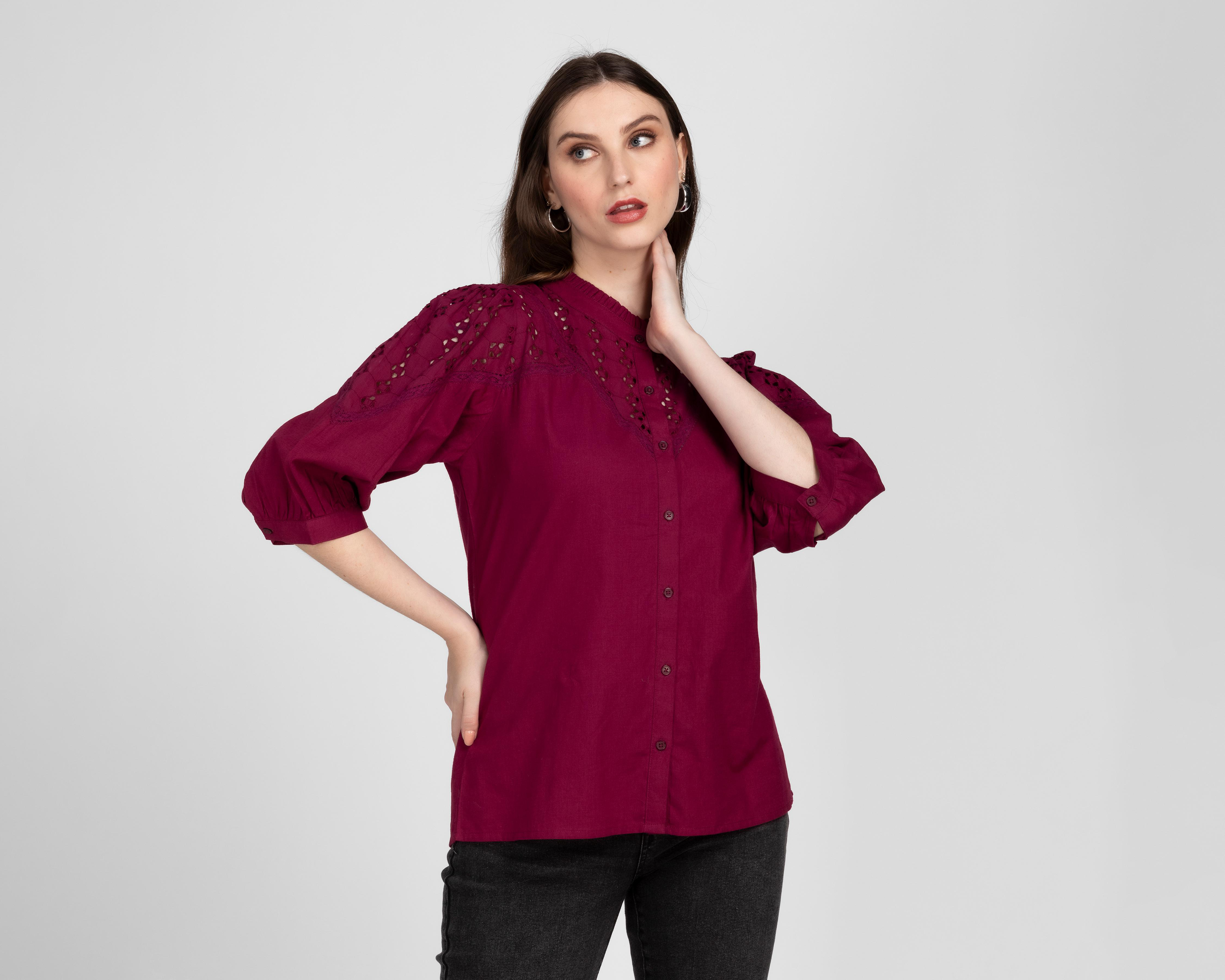 Foto 2 pulgar | Blusa Sahara con Botones para Mujer