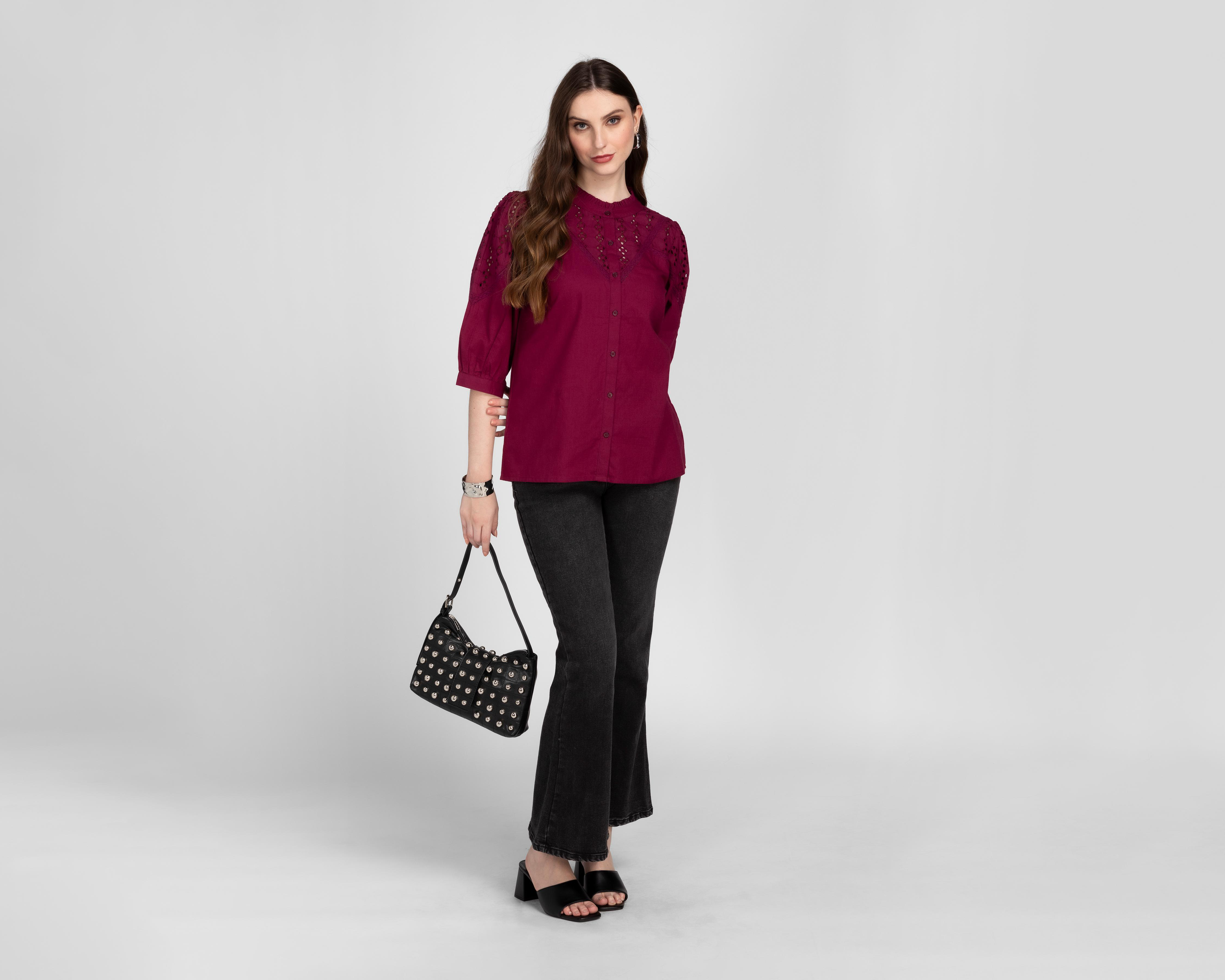 Foto 3 pulgar | Blusa Sahara con Botones para Mujer