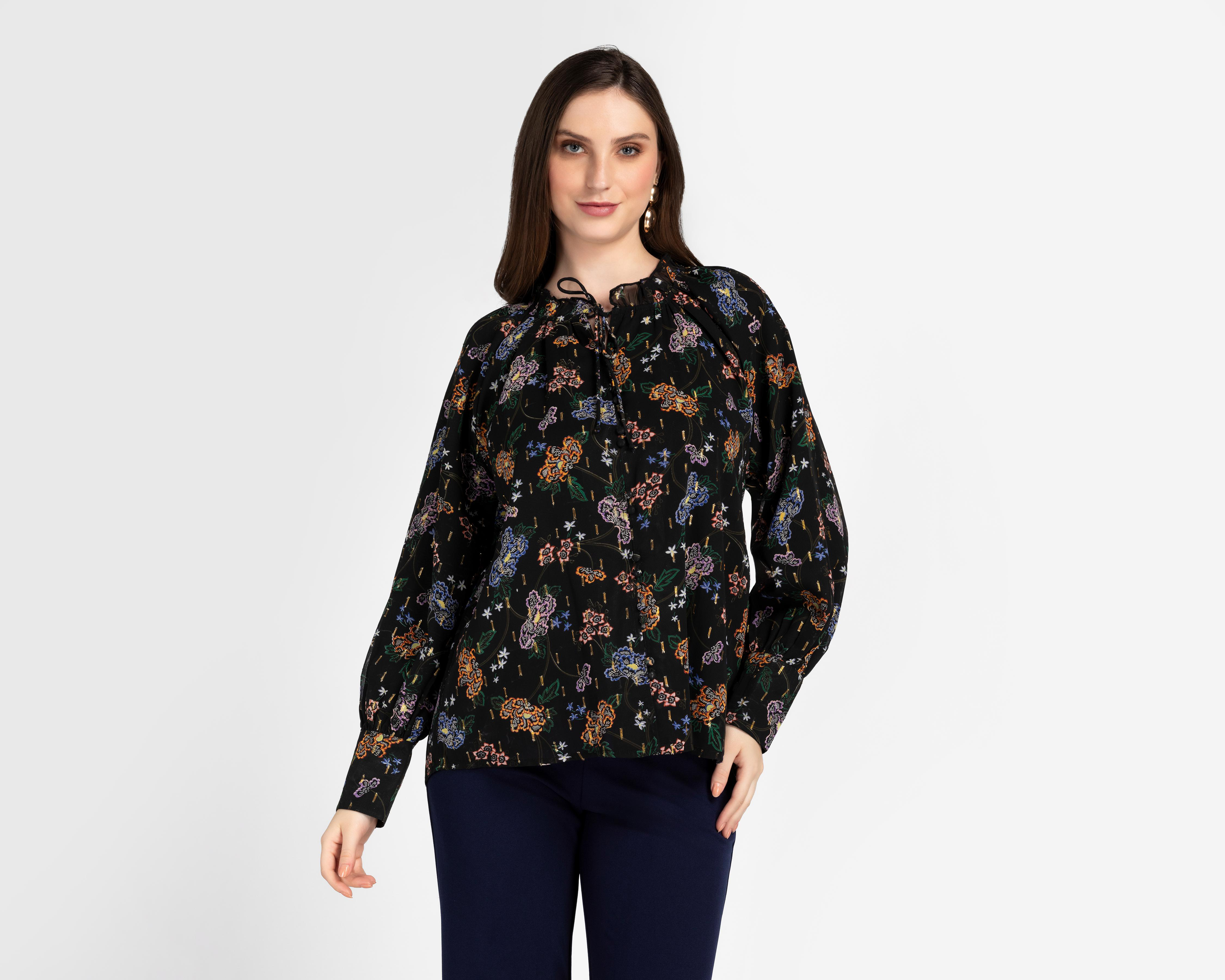 Foto 2 pulgar | Blusa Sahara Manga Larga para Mujer