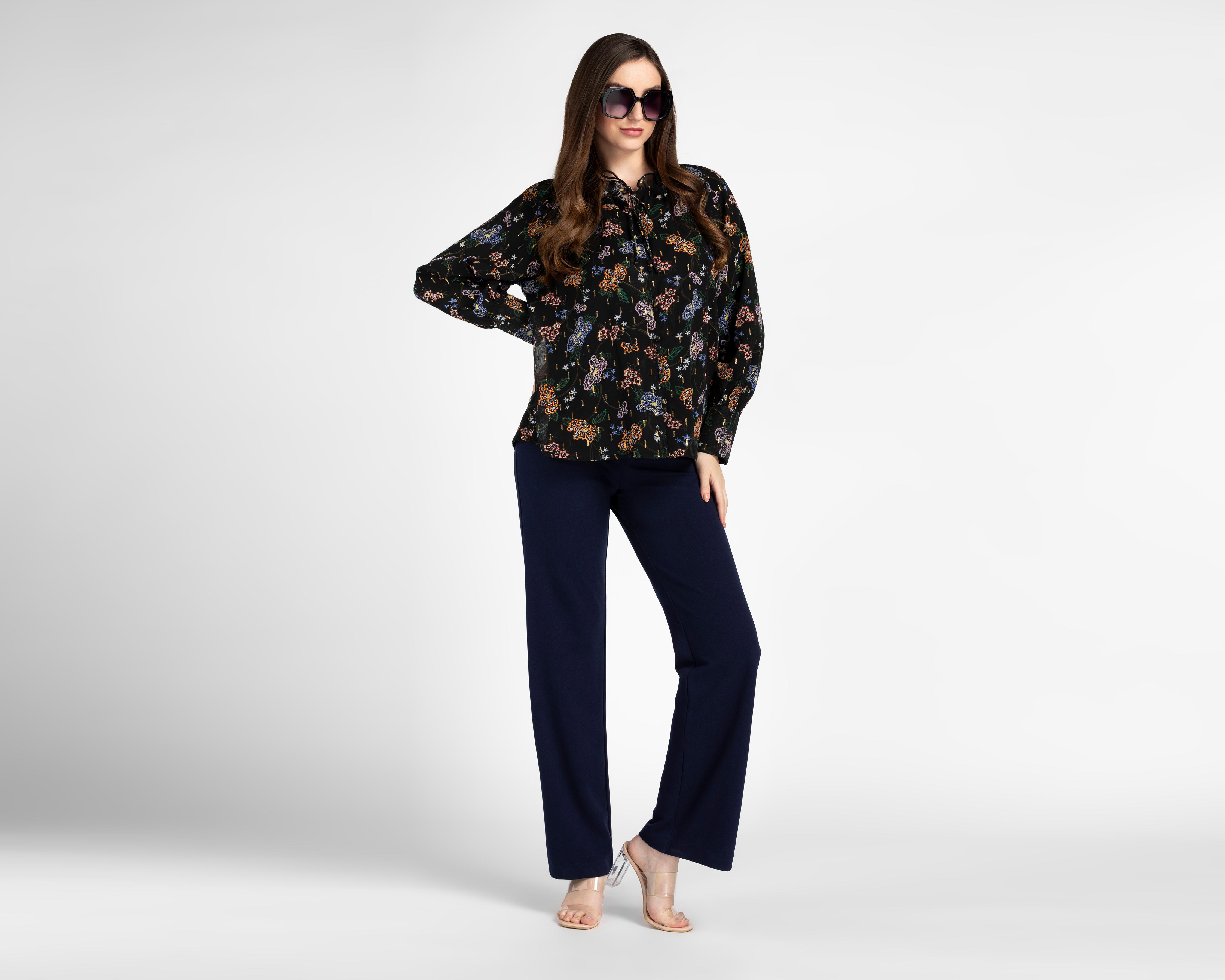 Foto 2 | Blusa Sahara Manga Larga para Mujer