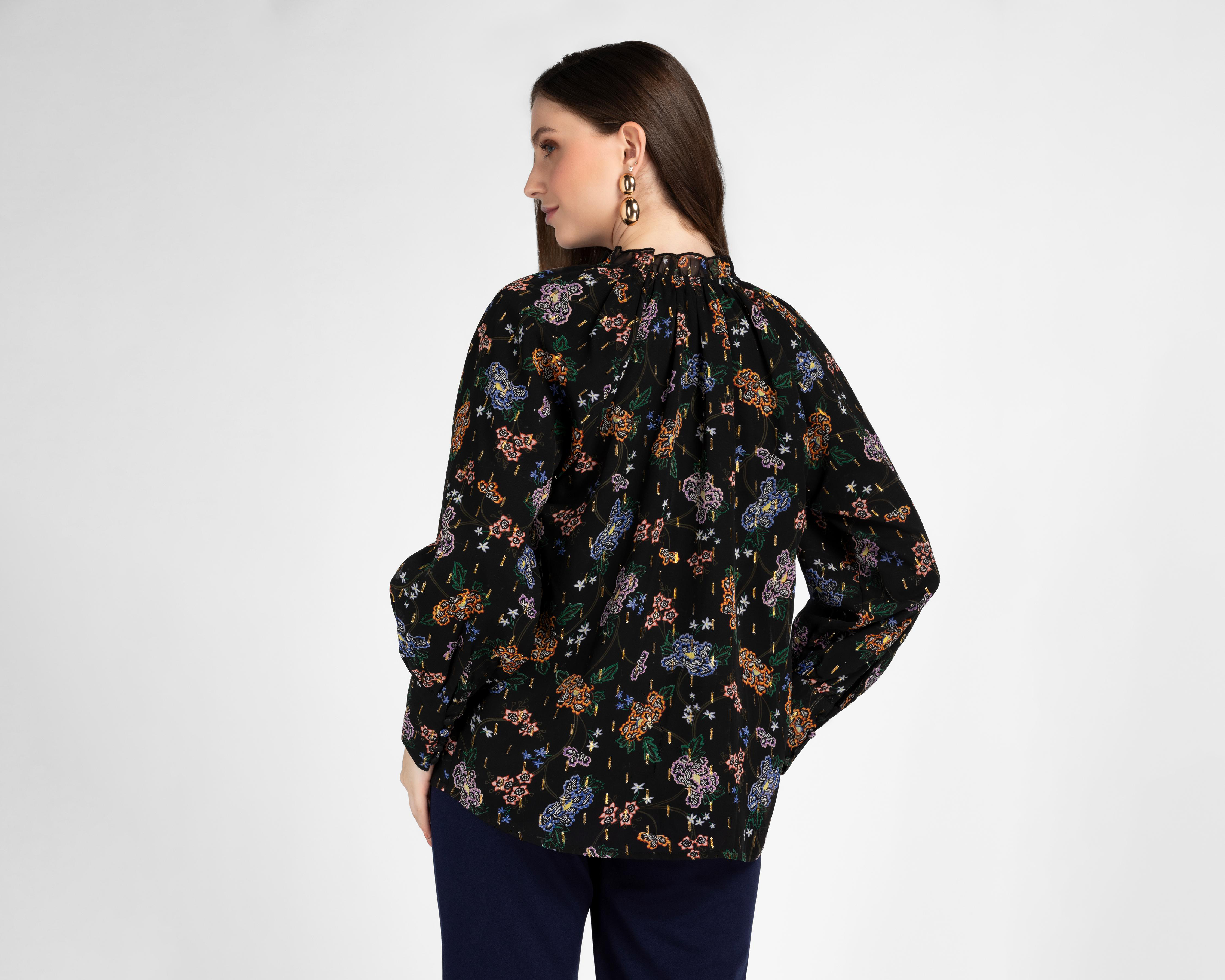 Foto 4 pulgar | Blusa Sahara Manga Larga para Mujer
