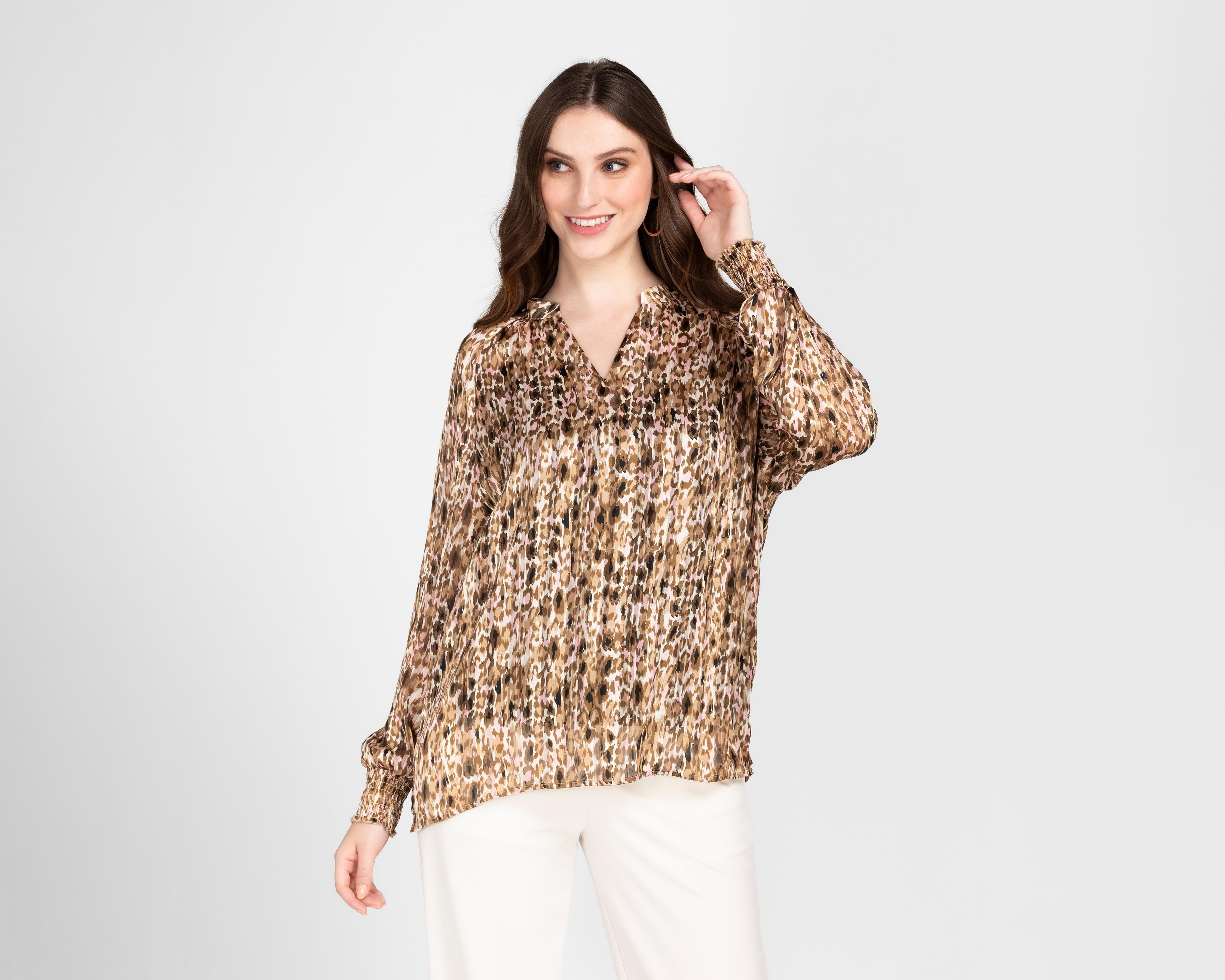 Blusa Sahara Manga Larga para Mujer