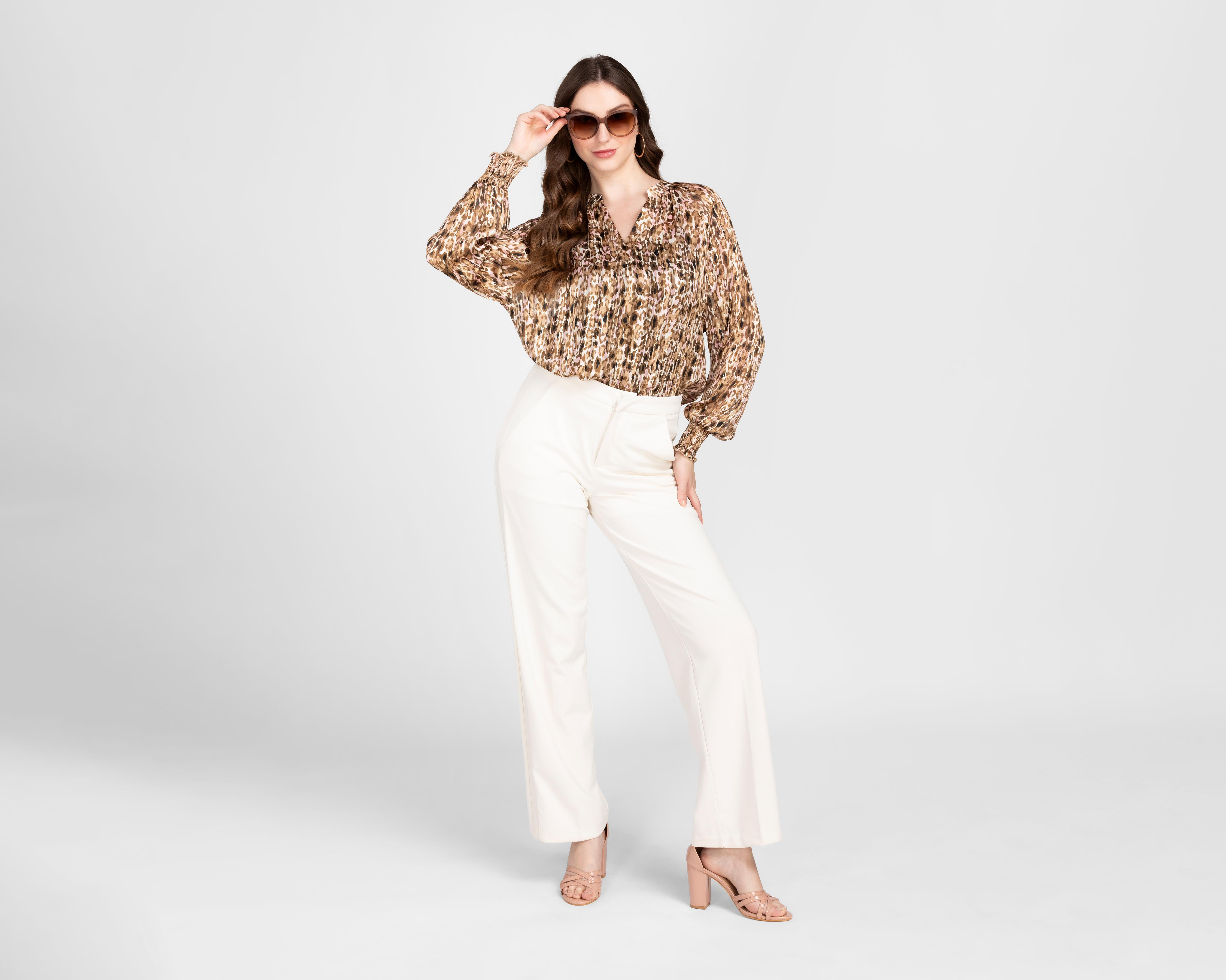 Foto 2 | Blusa Sahara Manga Larga para Mujer