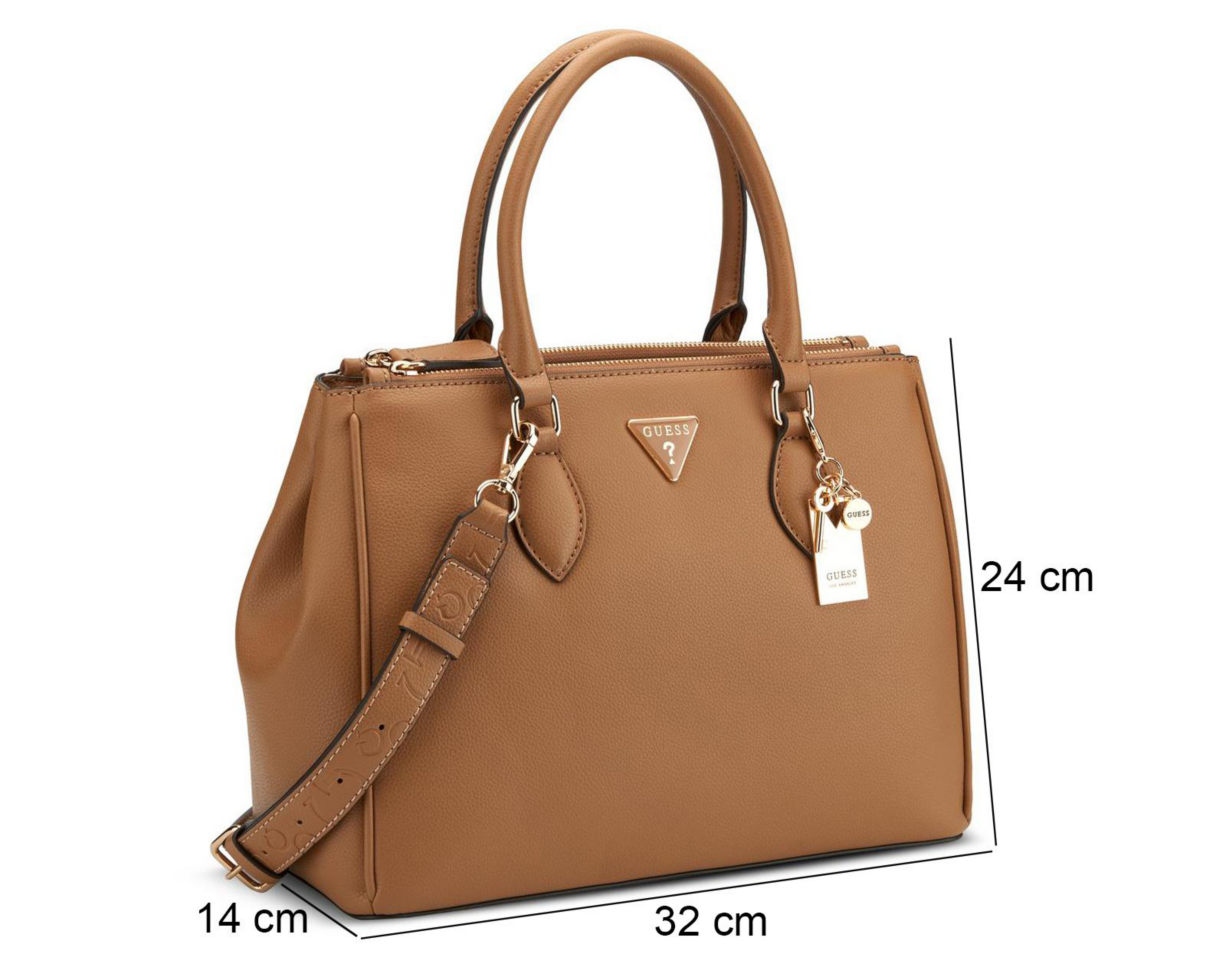 Foto 5 | Bolsa de Mano Guess Doretta Café