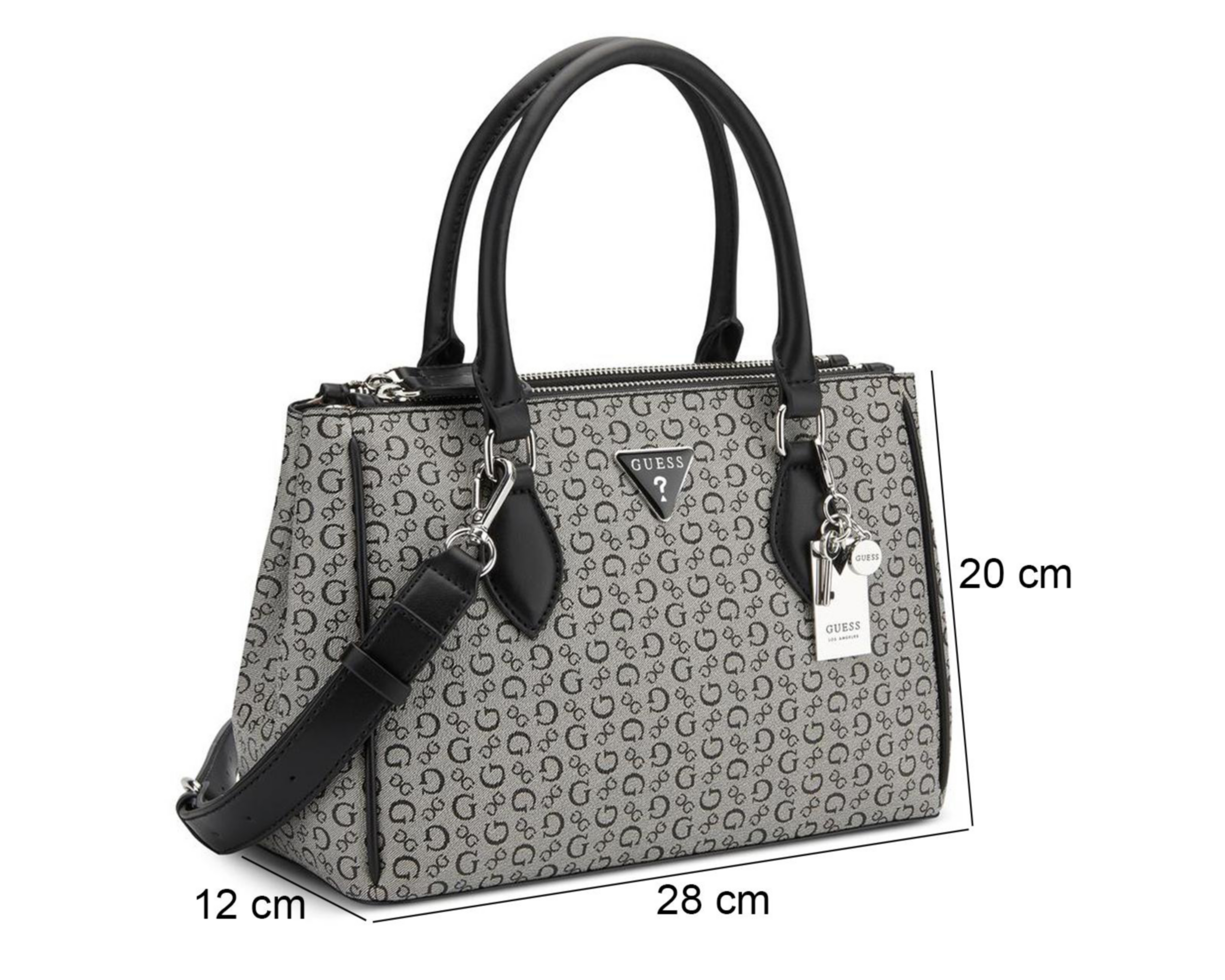 Foto 6 pulgar | Bolsa de Mano Guess Doretta Gris