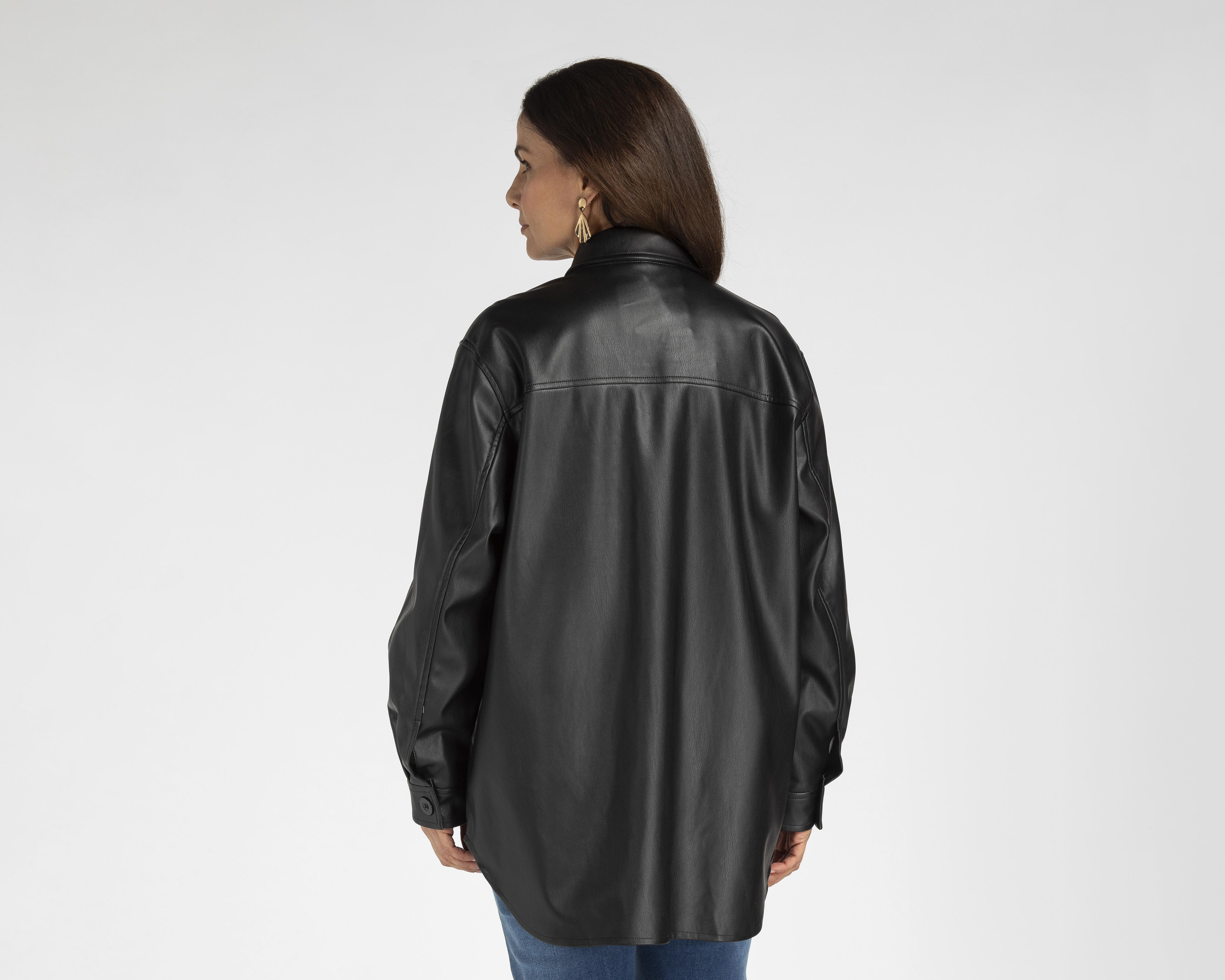 Foto 4 pulgar | Sobrecamisa Sahara de Pu para Mujer