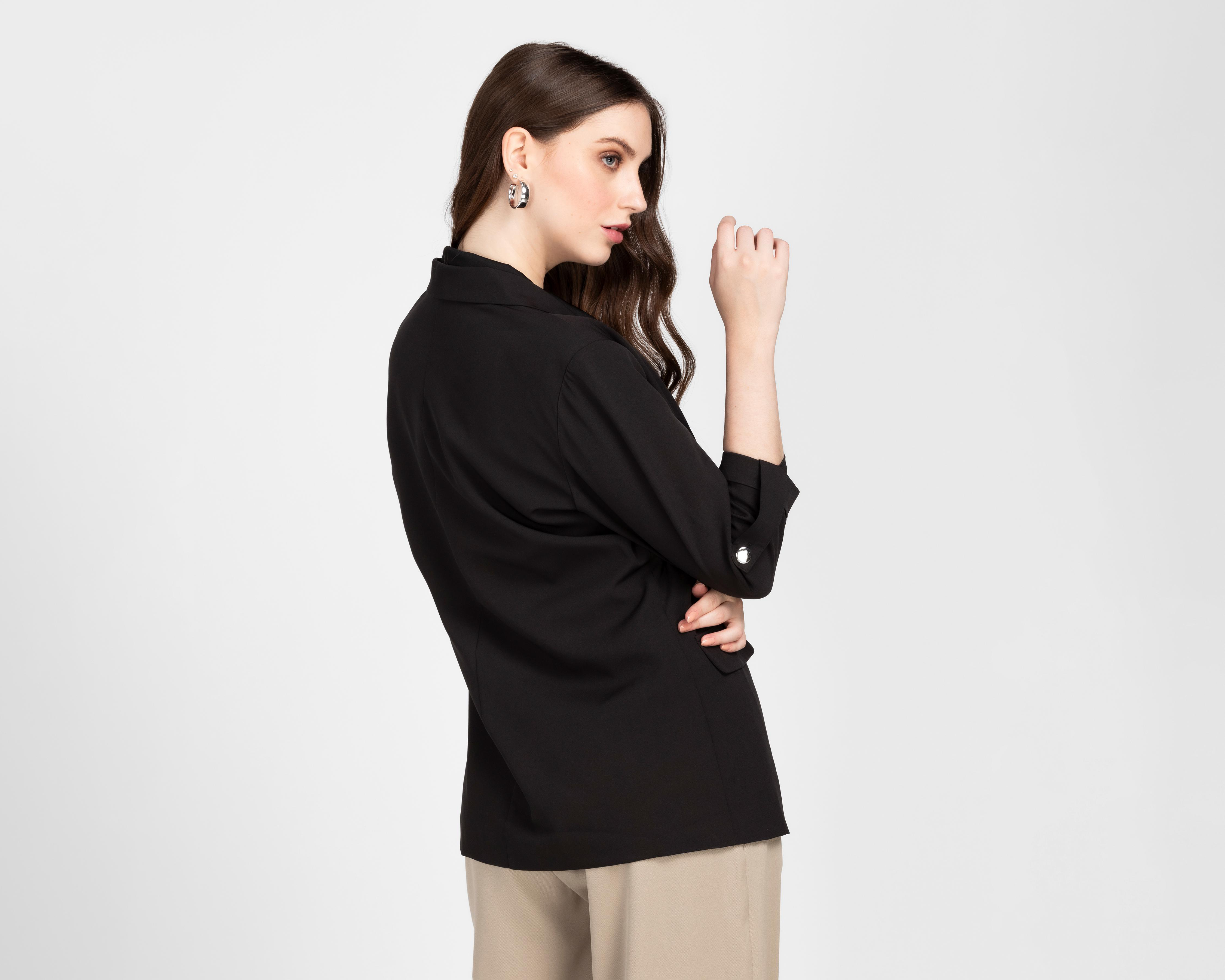 Foto 4 pulgar | Blazer Negro Sahara para Mujer